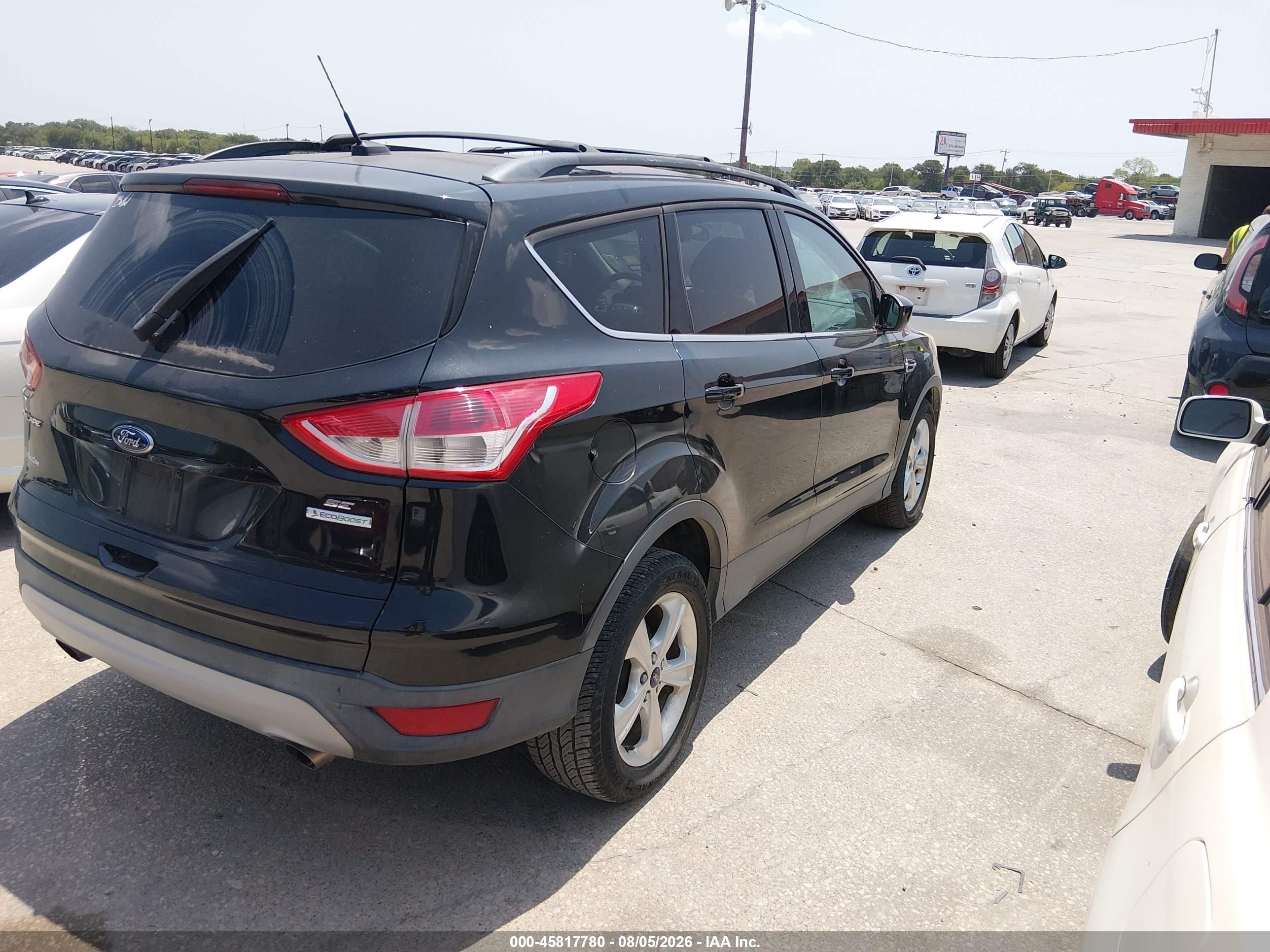 2013 Ford Escape Se Black vin: 1FMCU0GX2DUD48896