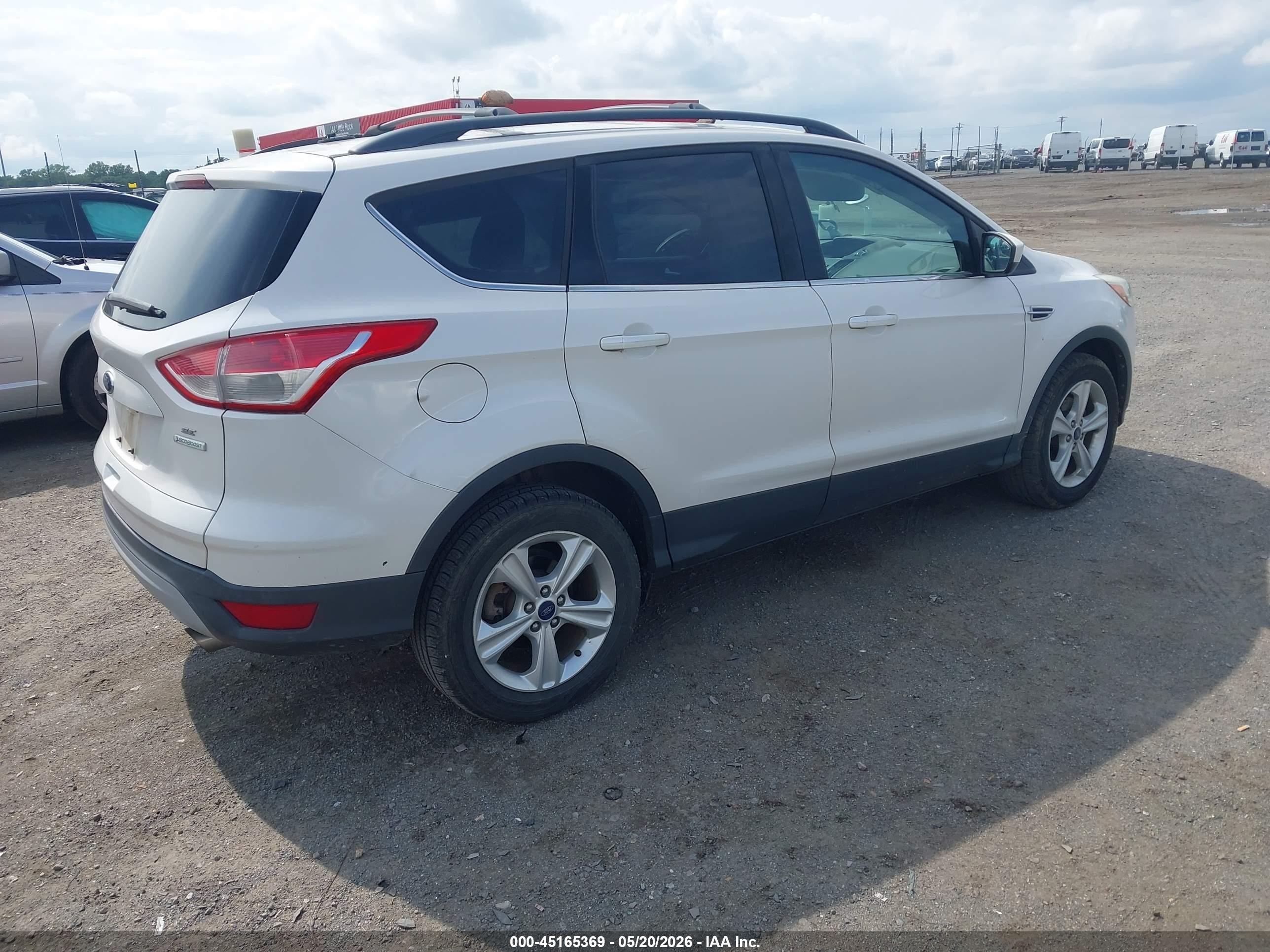 2013 Ford Escape Se White vin: 1FMCU0GX2DUD53242