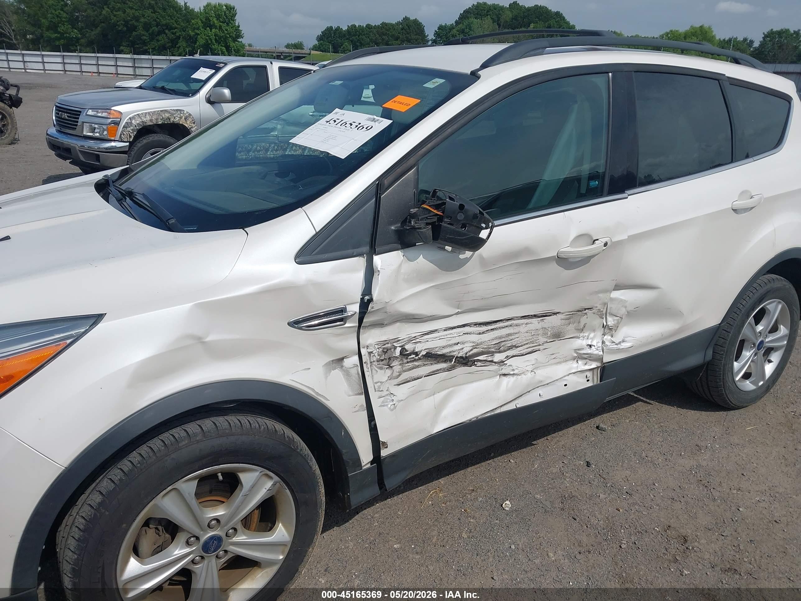 2013 Ford Escape Se White vin: 1FMCU0GX2DUD53242