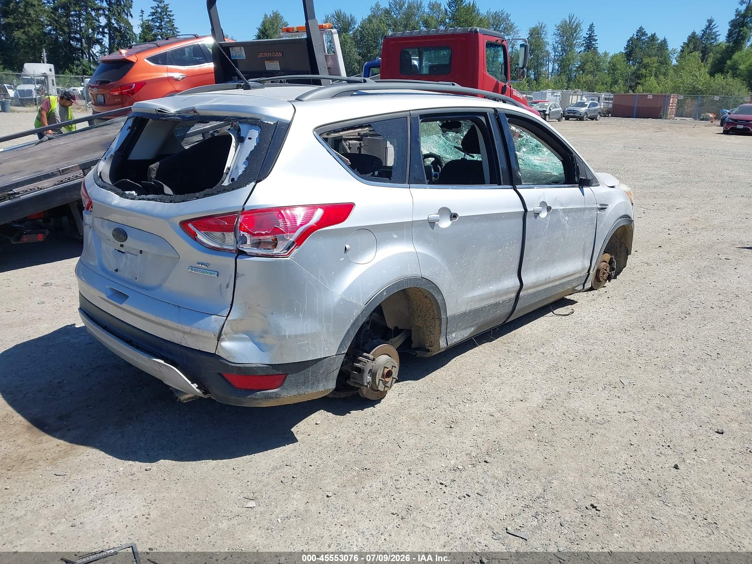 2013 Ford Escape Se Silver vin: 1FMCU0GX2DUD62765