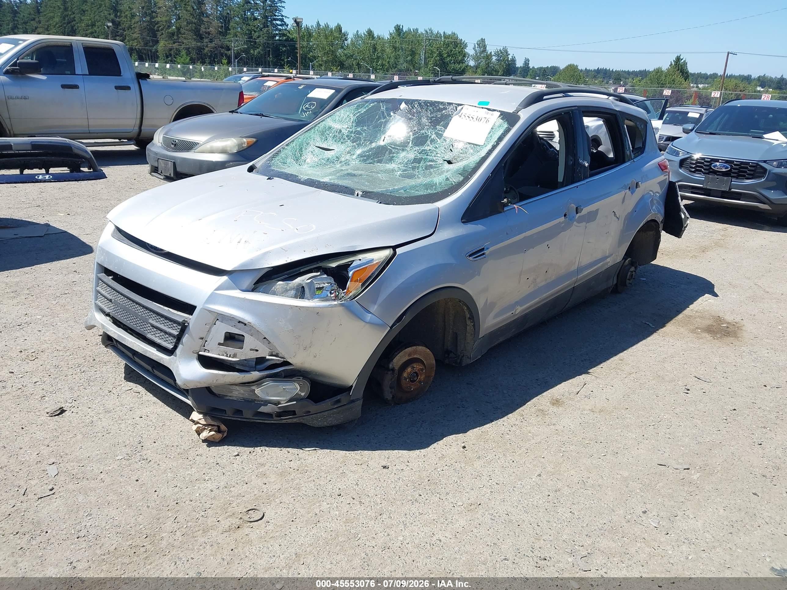 2013 Ford Escape Se Silver vin: 1FMCU0GX2DUD62765