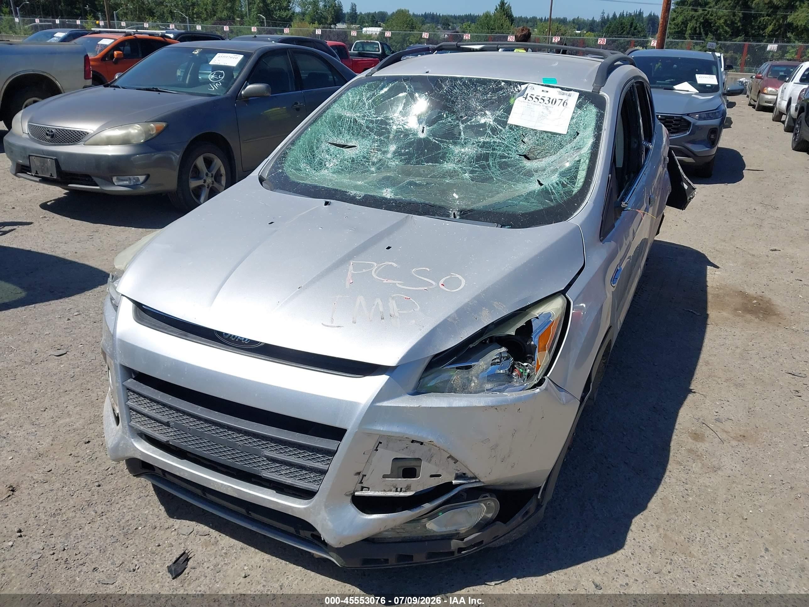 2013 Ford Escape Se Silver vin: 1FMCU0GX2DUD62765