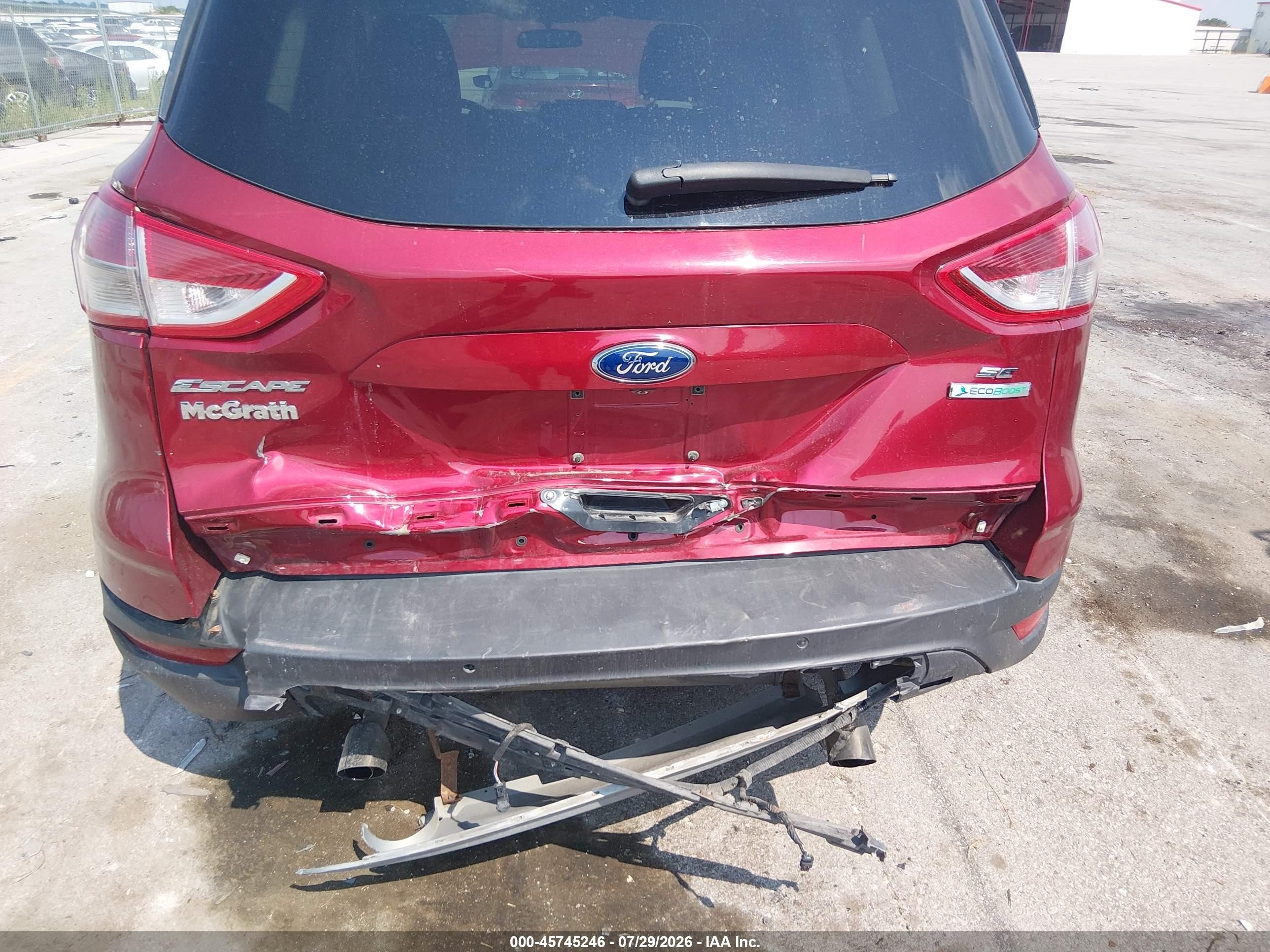 2014 Ford Escape Se Red vin: 1FMCU0GX2EUA28138