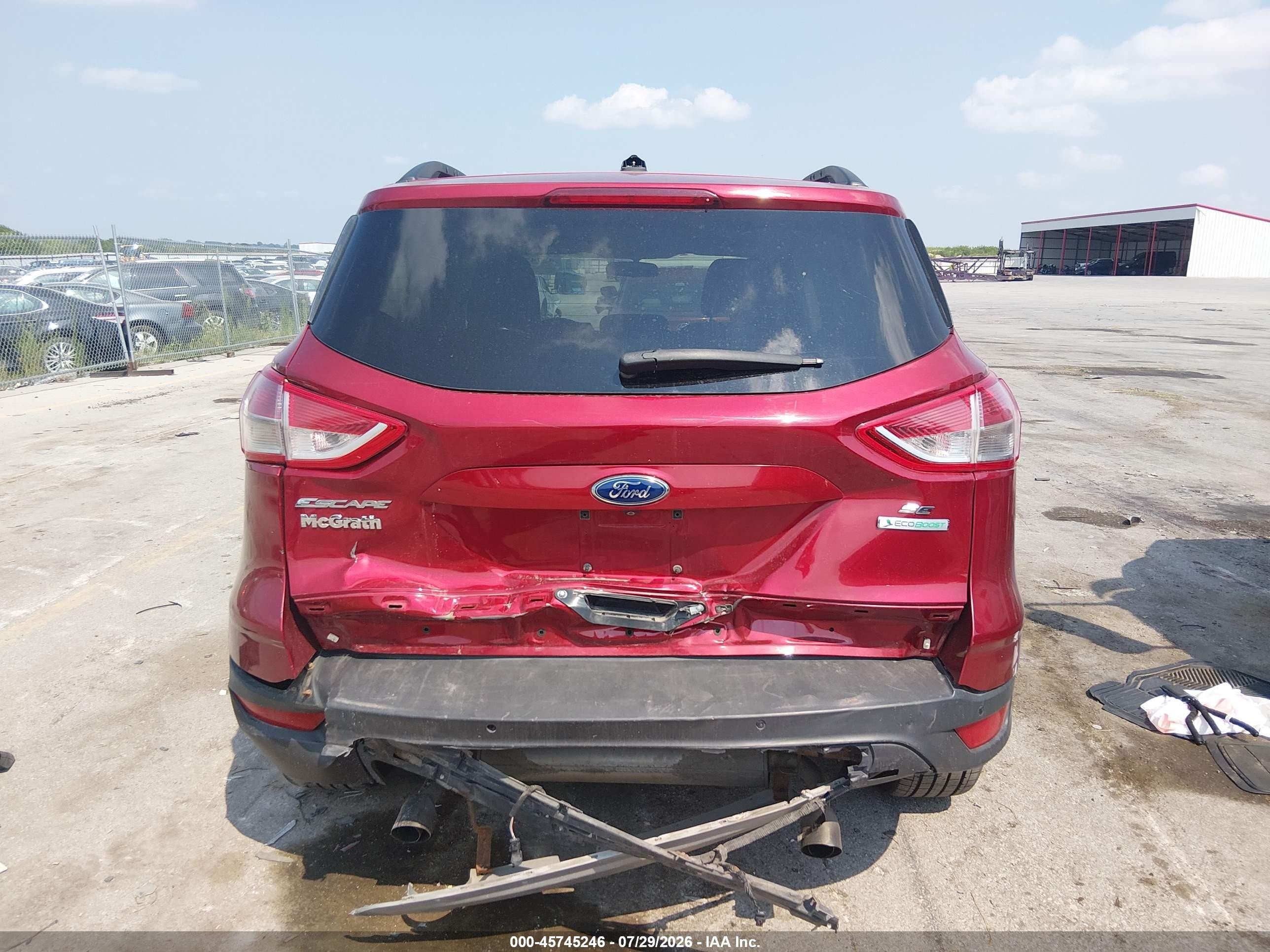 2014 Ford Escape Se Red vin: 1FMCU0GX2EUA28138