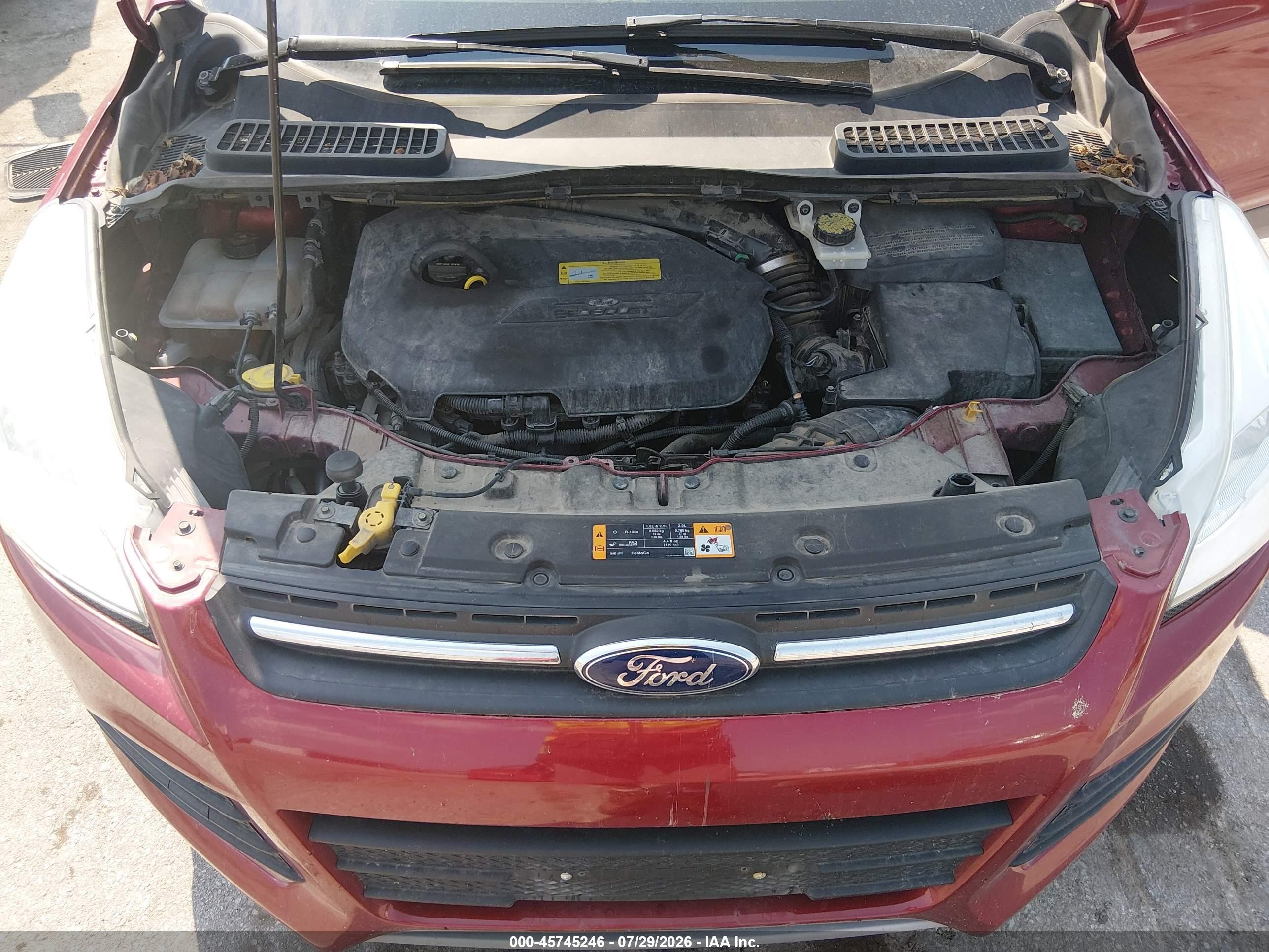 2014 Ford Escape Se Red vin: 1FMCU0GX2EUA28138