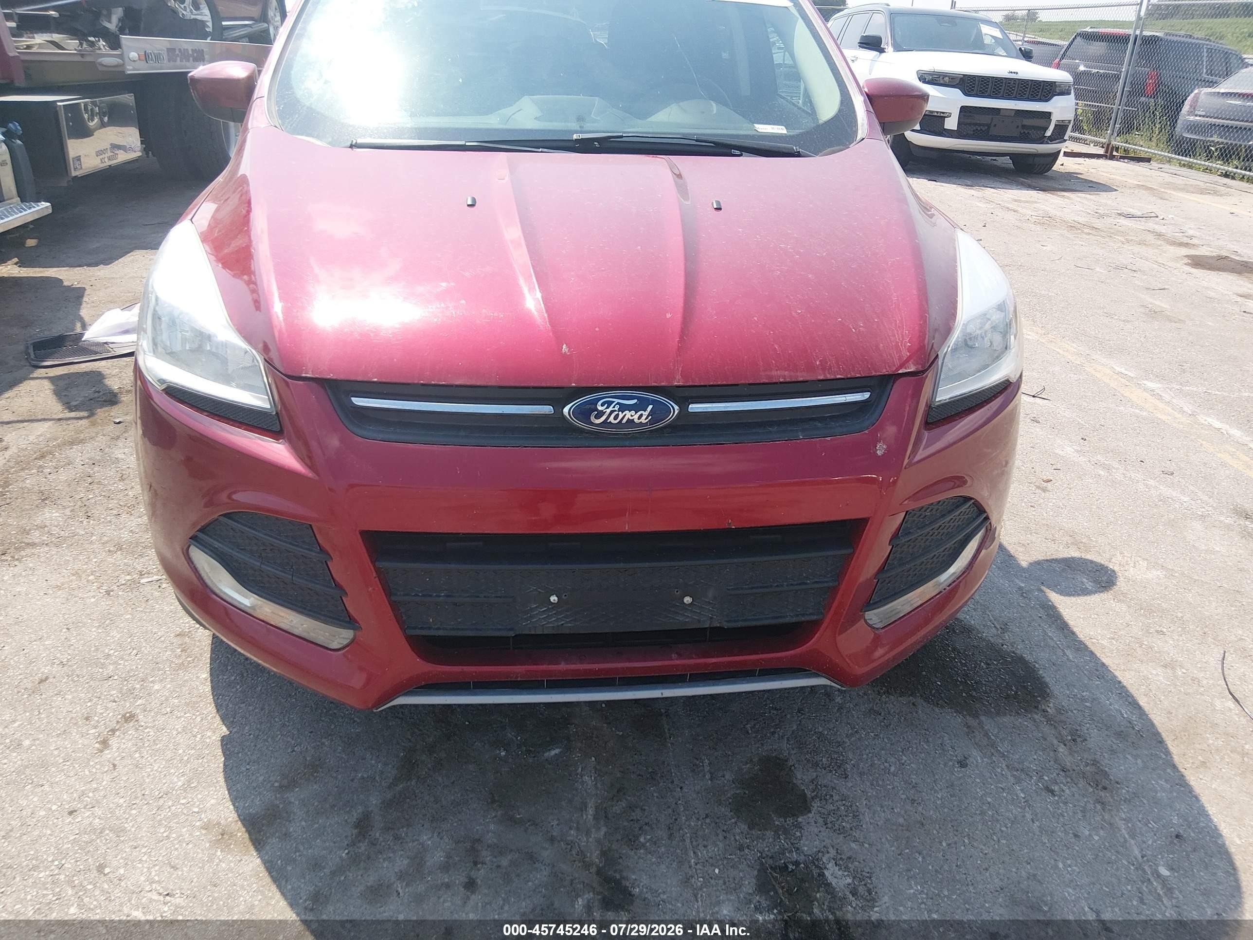2014 Ford Escape Se Red vin: 1FMCU0GX2EUA28138