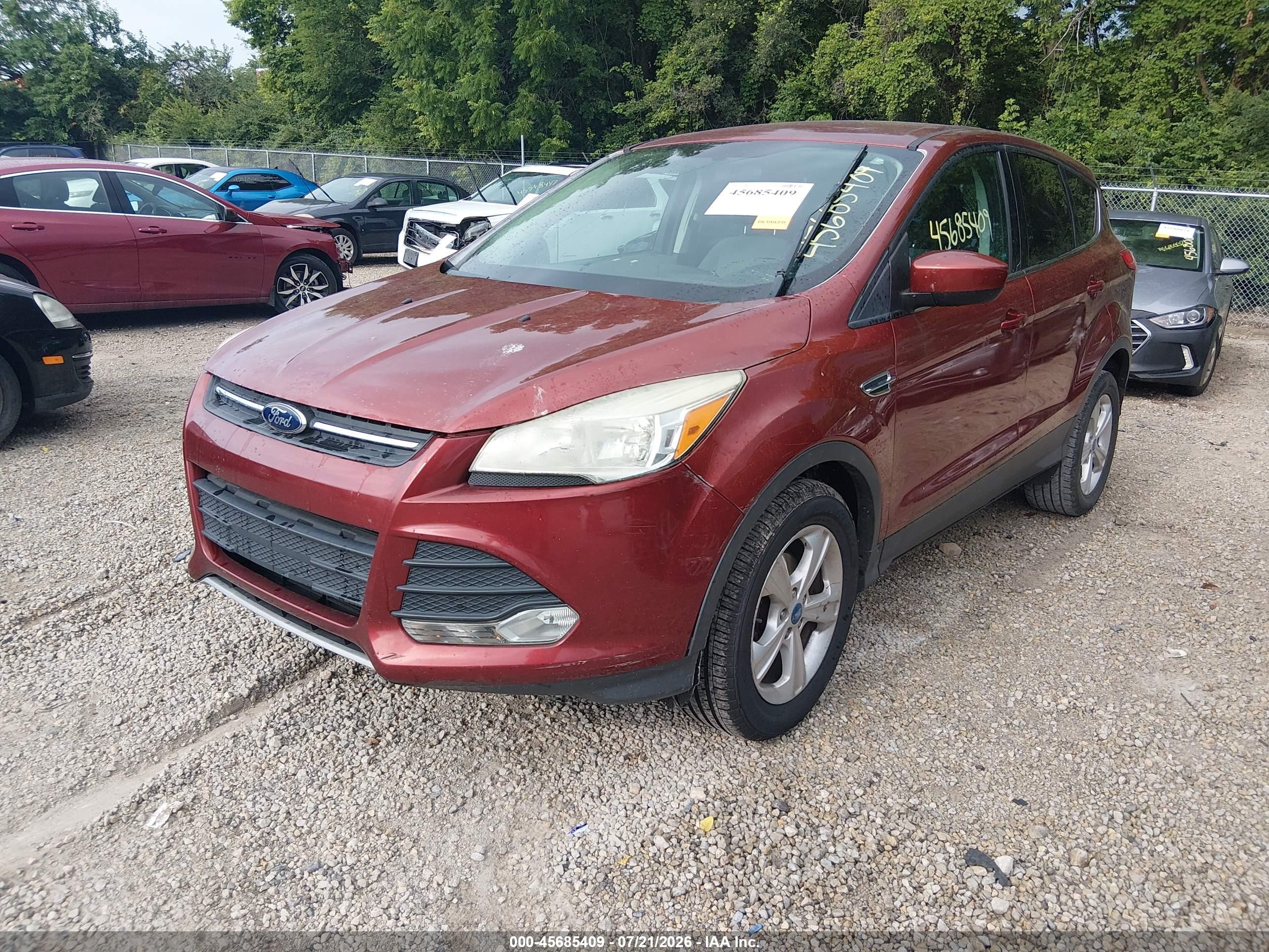 2014 Ford Escape Se Red vin: 1FMCU0GX2EUA49846