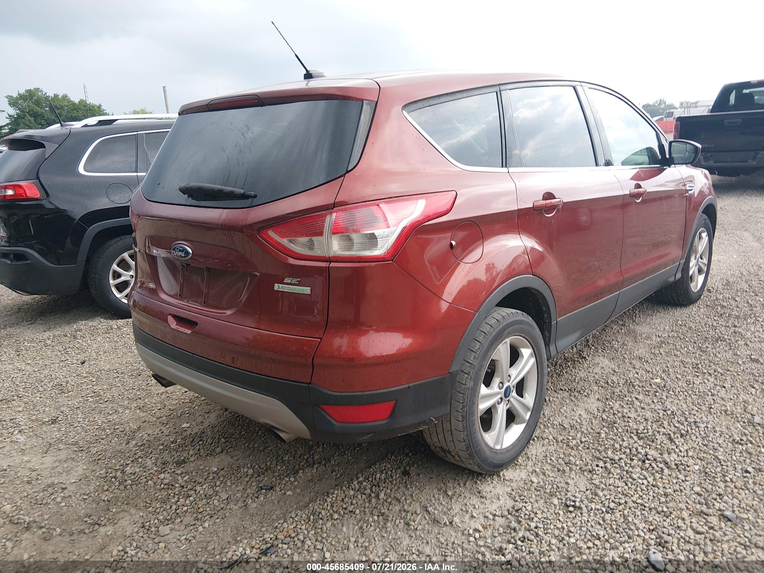 2014 Ford Escape Se Red vin: 1FMCU0GX2EUA49846