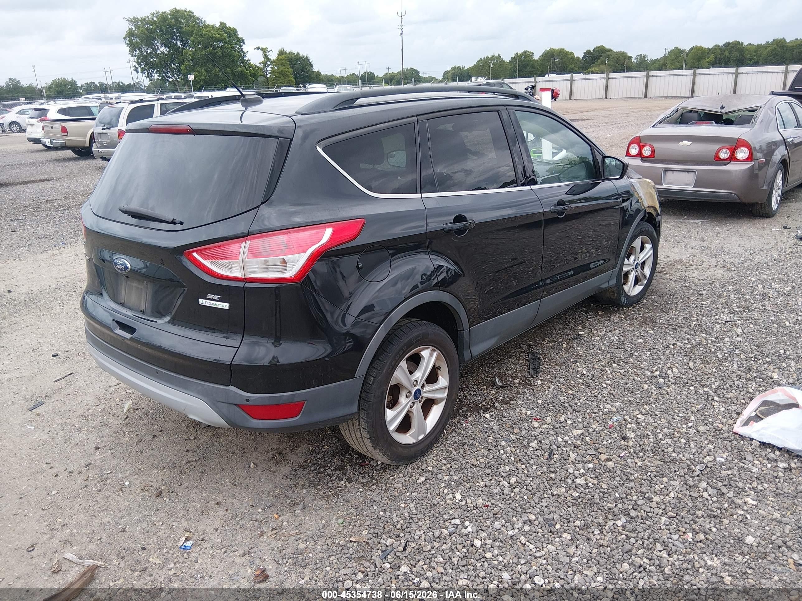 2014 Ford Escape Se Черный vin: 1FMCU0GX2EUA66596