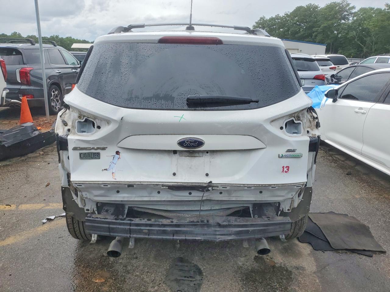 2014 Ford Escape Se White vin: 1FMCU0GX2EUB40423