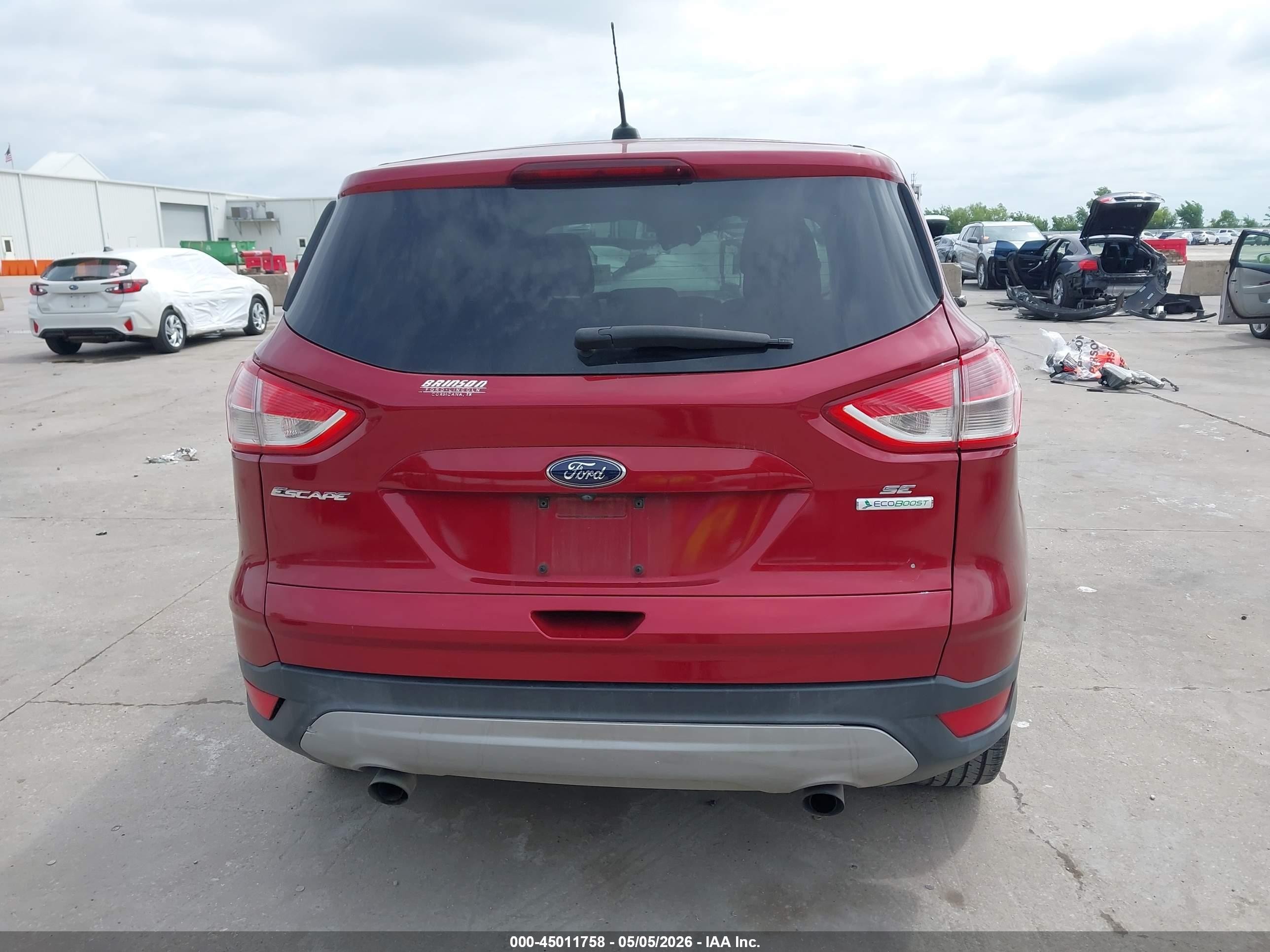 2014 Ford Escape Se Red vin: 1FMCU0GX2EUB61756