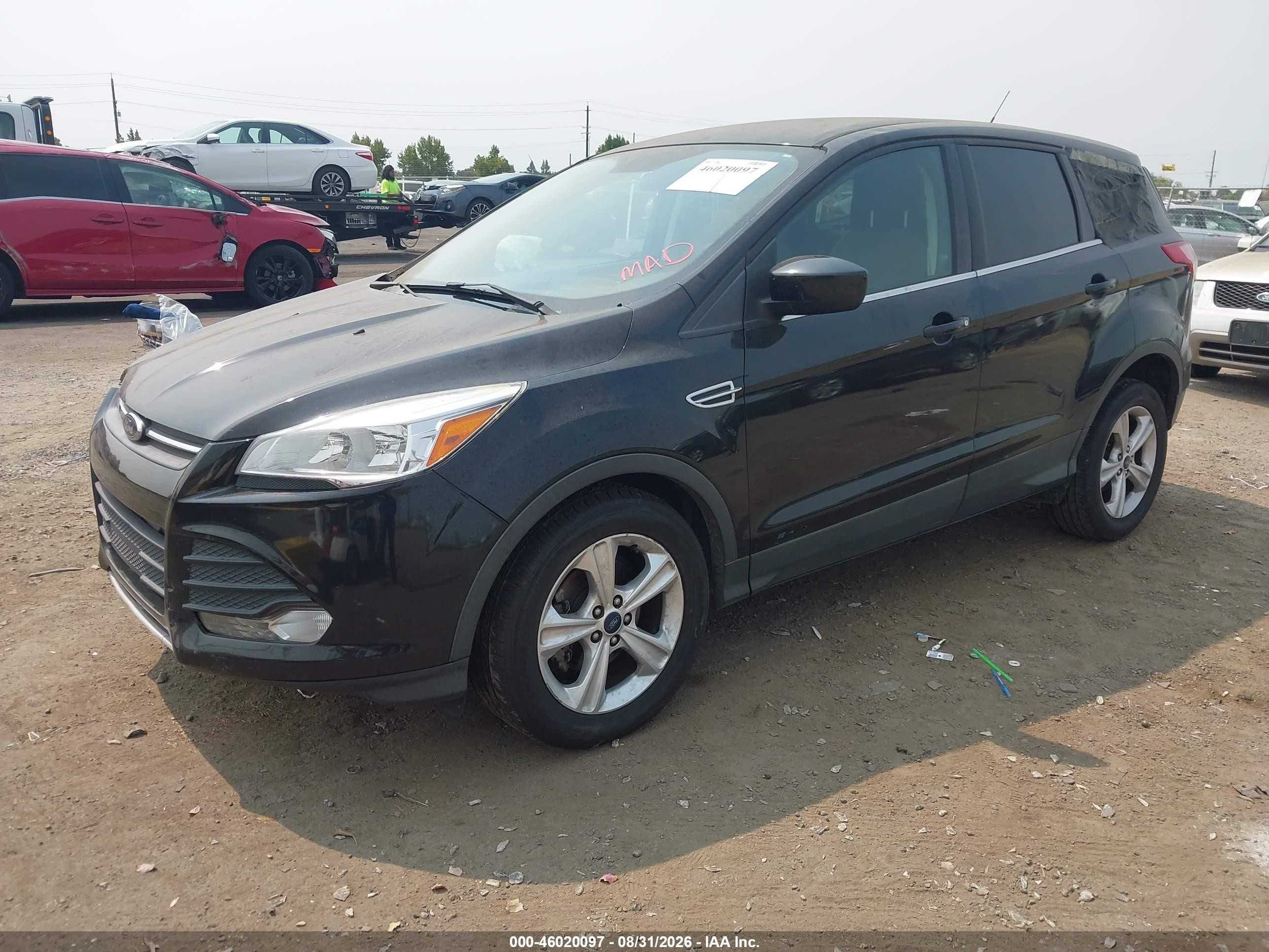 2014 Ford Escape Se Black vin: 1FMCU0GX2EUB85068