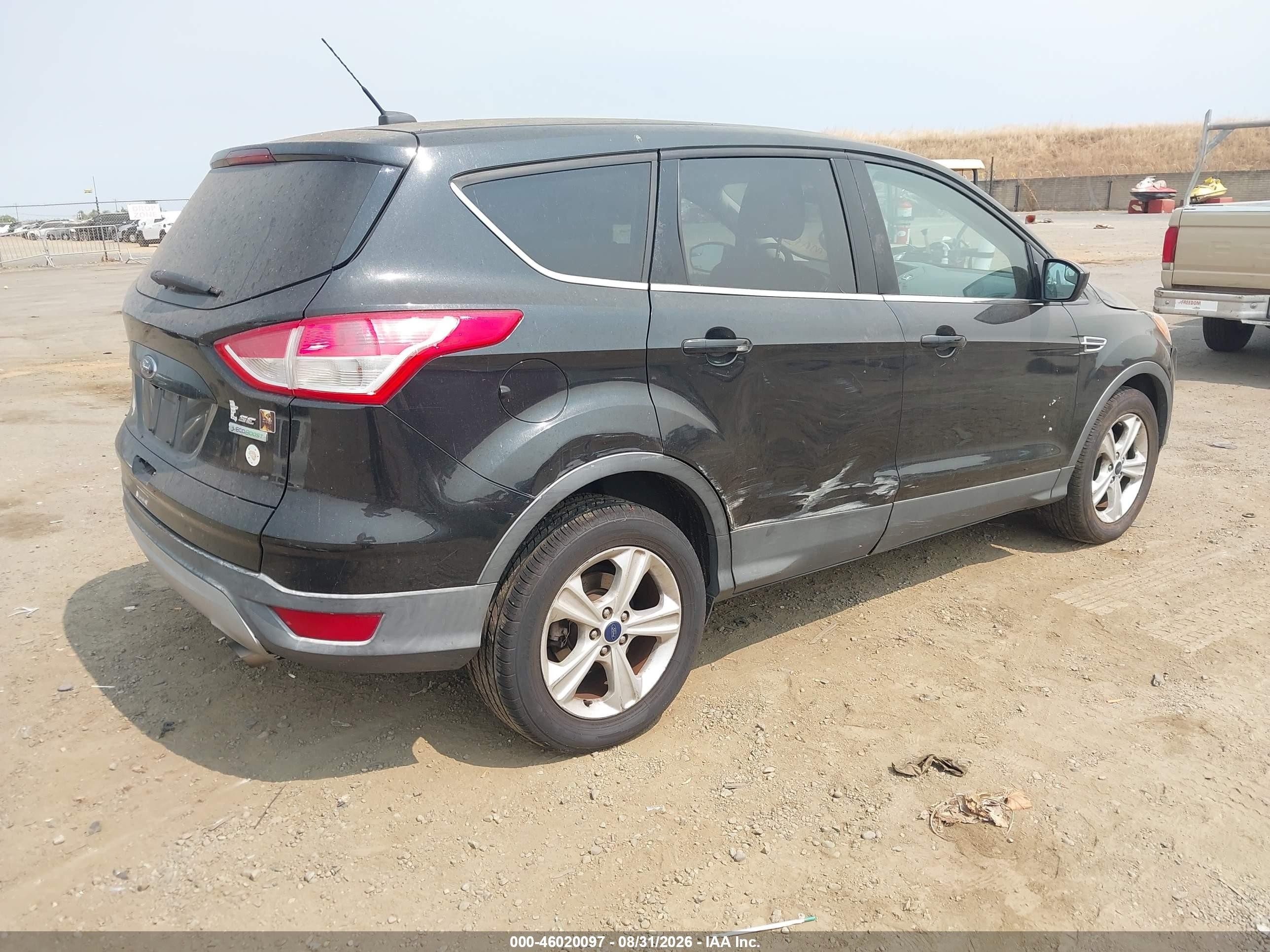 2014 Ford Escape Se Black vin: 1FMCU0GX2EUB85068