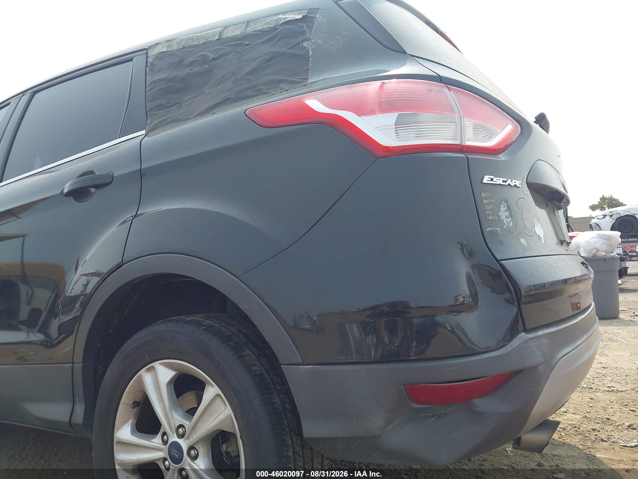 2014 Ford Escape Se Black vin: 1FMCU0GX2EUB85068
