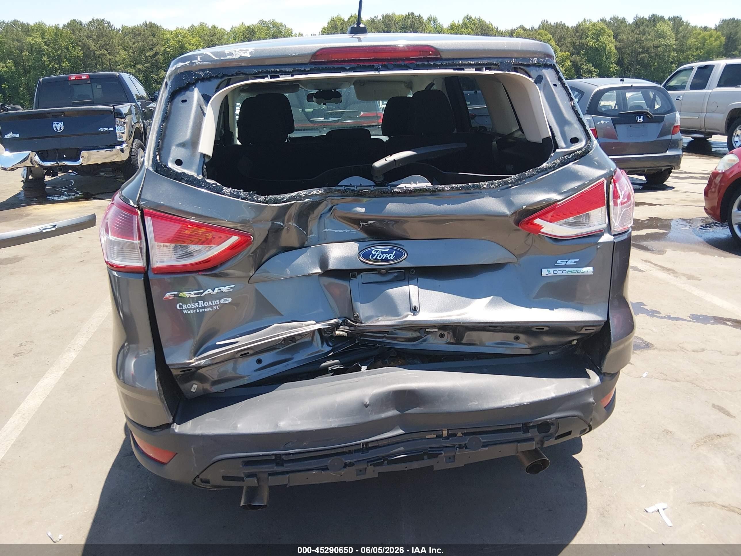 2014 Ford Escape Se Gray vin: 1FMCU0GX2EUB92862