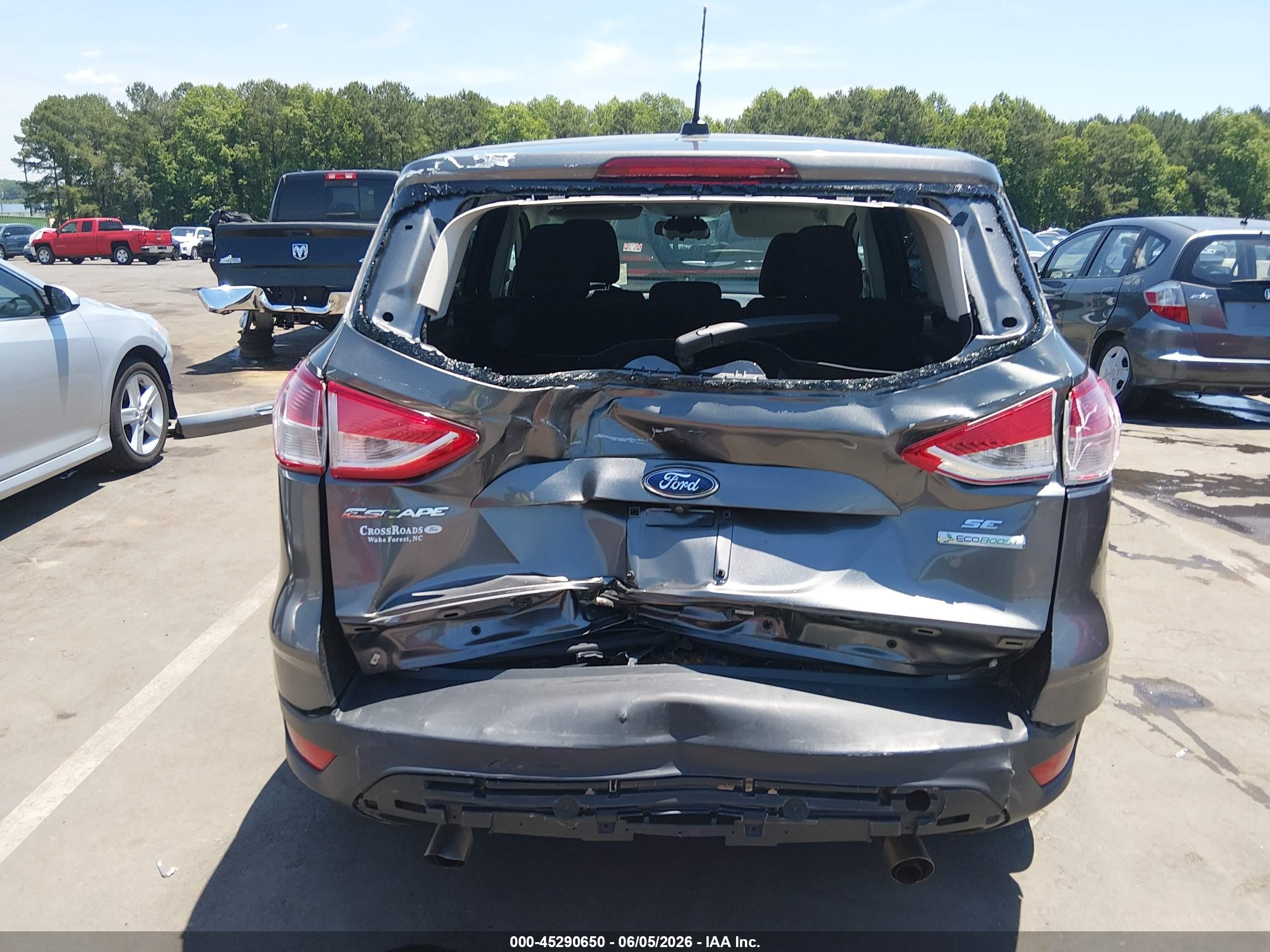 2014 Ford Escape Se Gray vin: 1FMCU0GX2EUB92862
