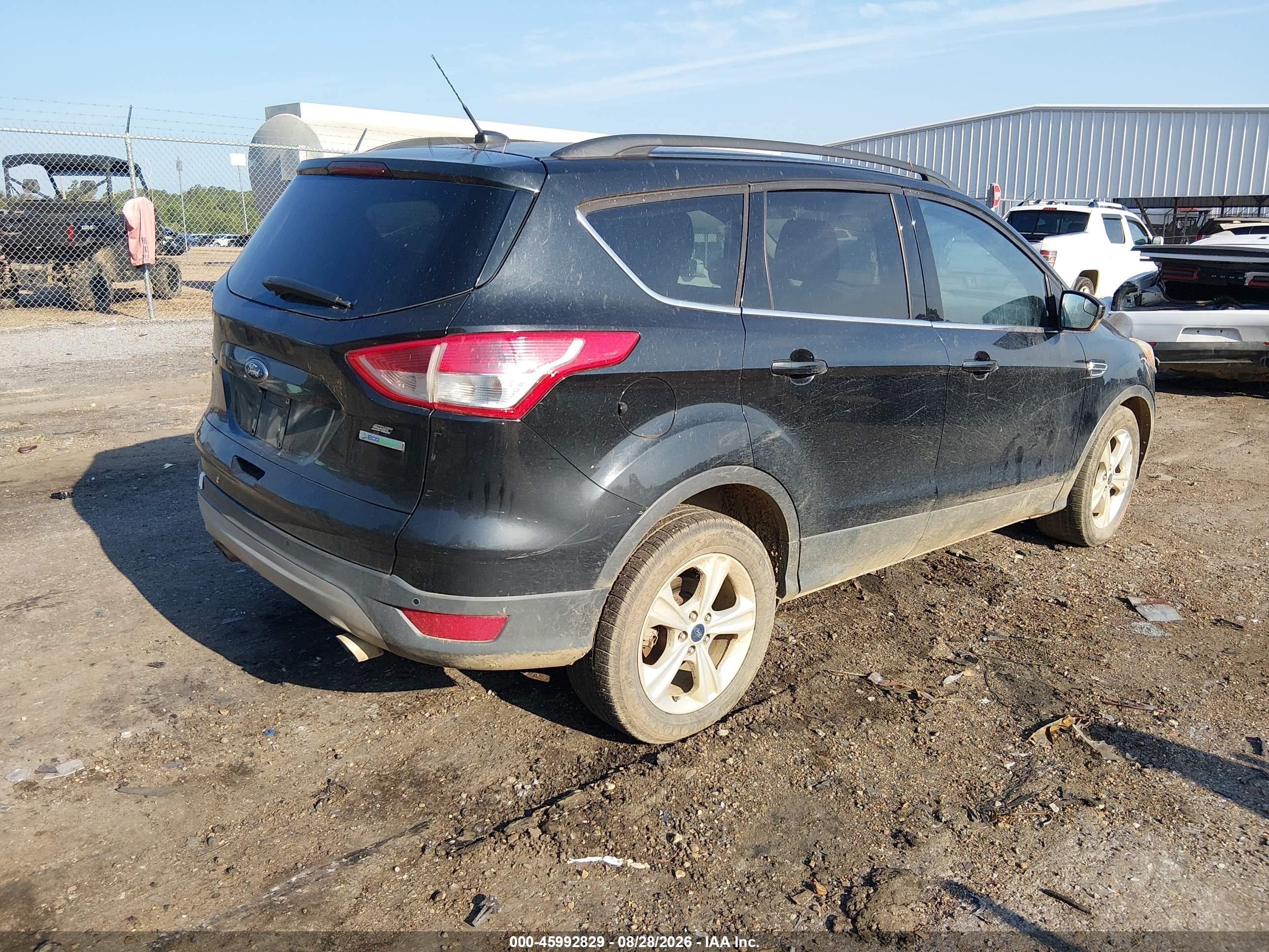 2014 Ford Escape Se Black vin: 1FMCU0GX2EUB96538