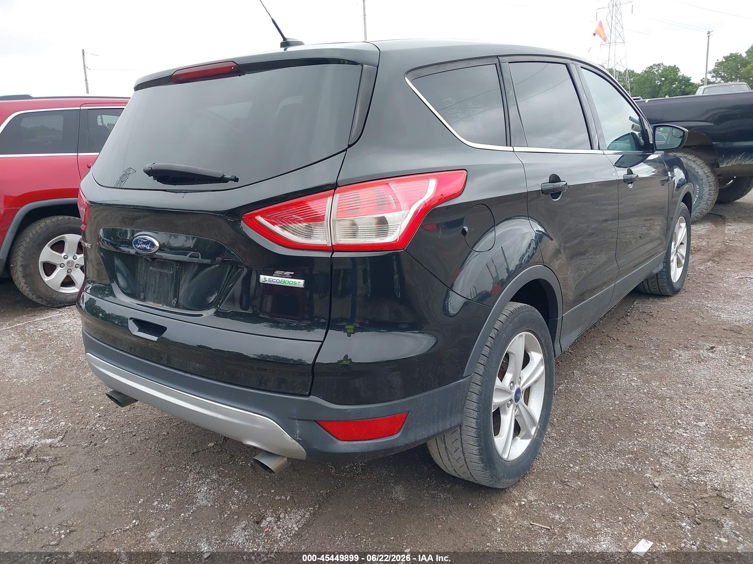 2014 Ford Escape Se Black vin: 1FMCU0GX2EUC42787