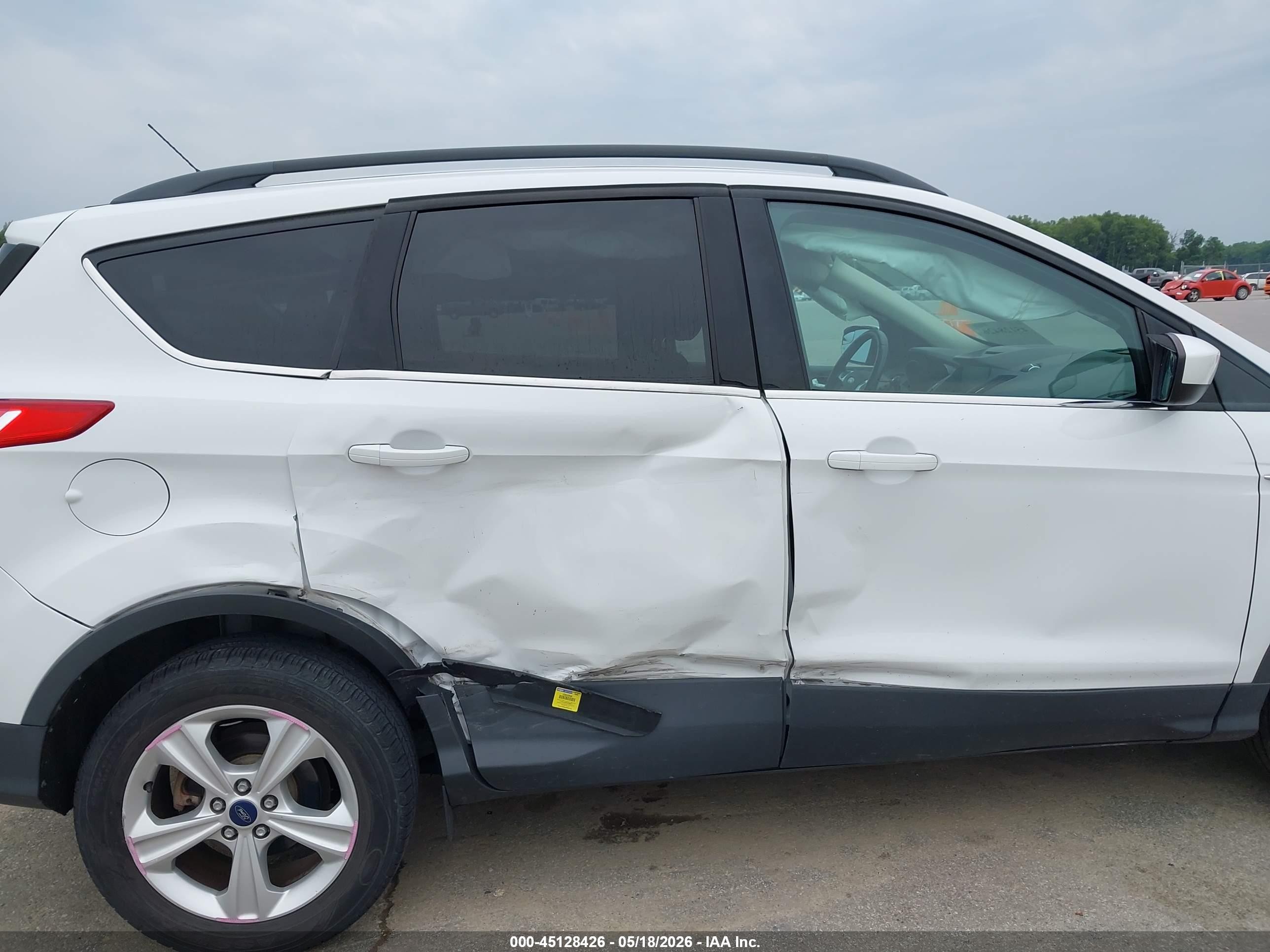 2014 Ford Escape Se White vin: 1FMCU0GX2EUC43499