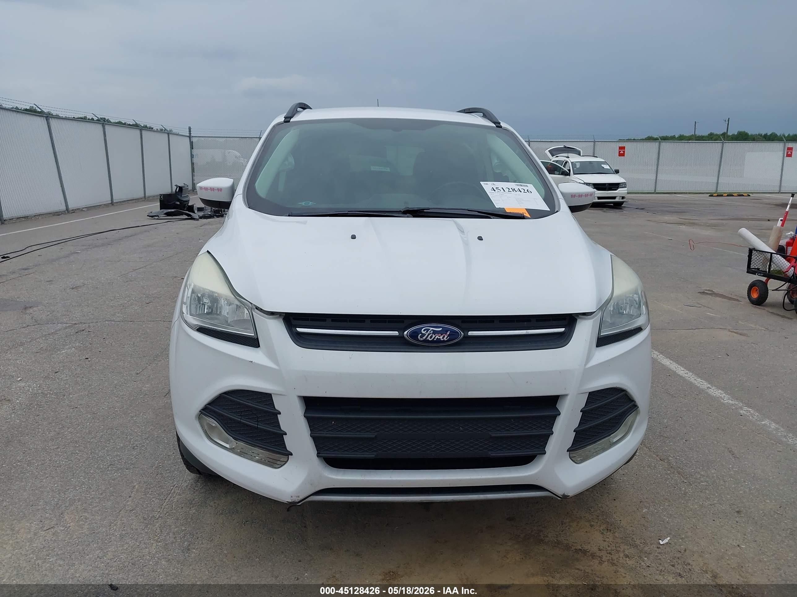 2014 Ford Escape Se White vin: 1FMCU0GX2EUC43499