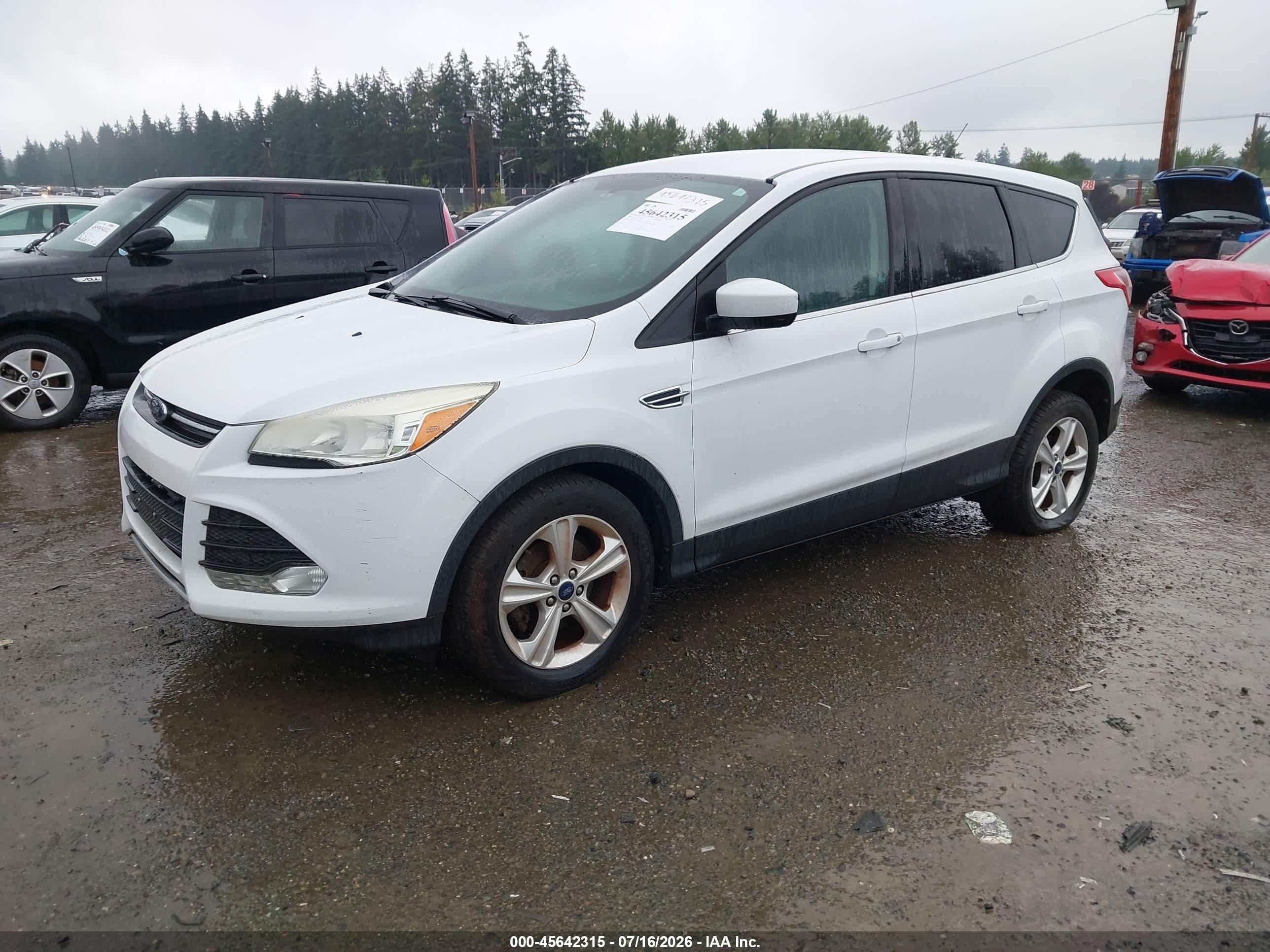 2014 Ford Escape Se Белый vin: 1FMCU0GX2EUC73179