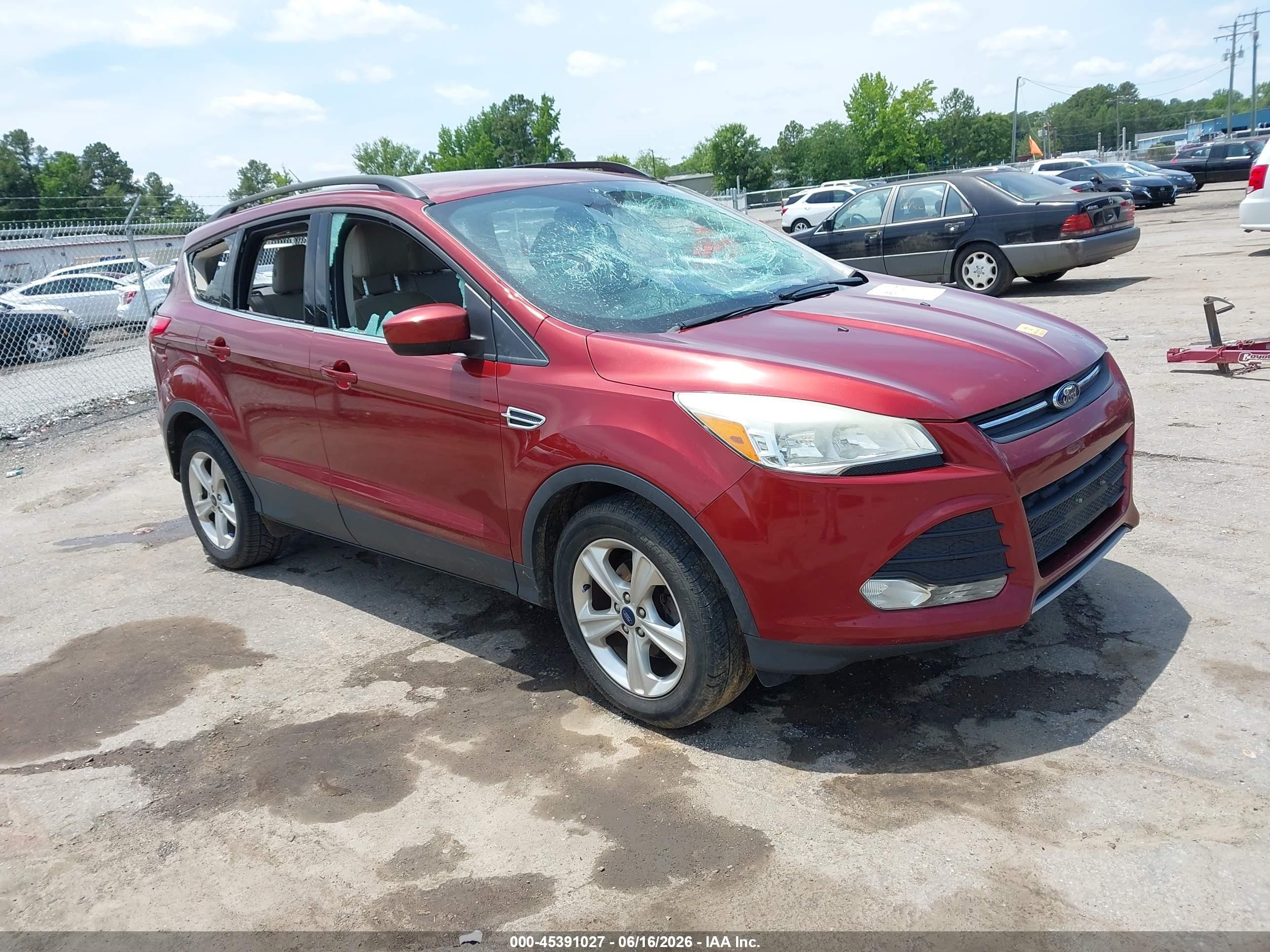 2014 Ford Escape Se Red vin: 1FMCU0GX2EUD10277