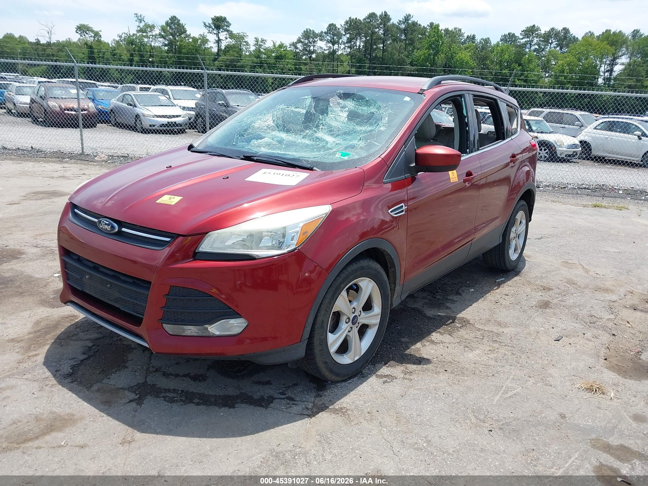 2014 Ford Escape Se Red vin: 1FMCU0GX2EUD10277