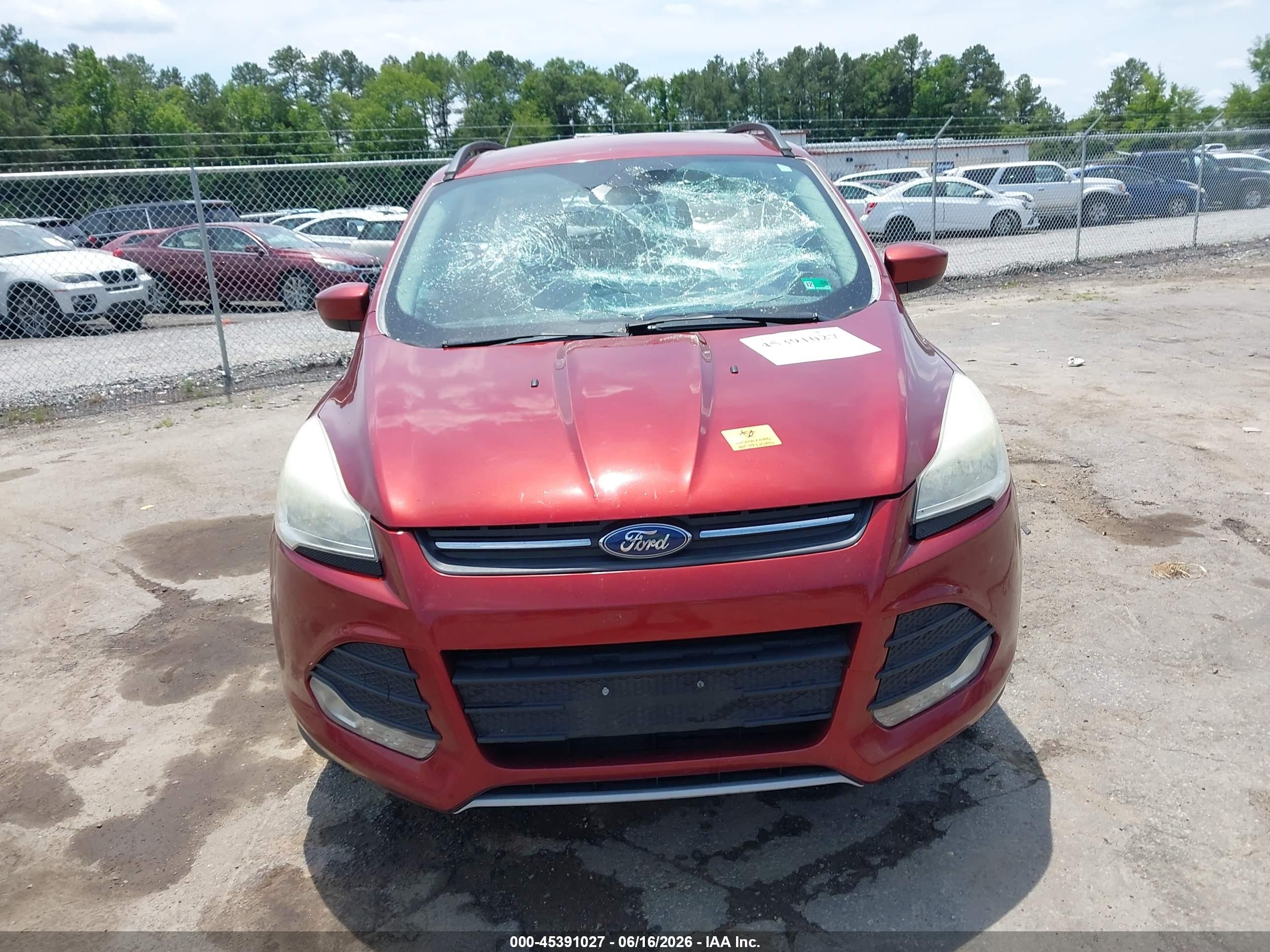 2014 Ford Escape Se Red vin: 1FMCU0GX2EUD10277