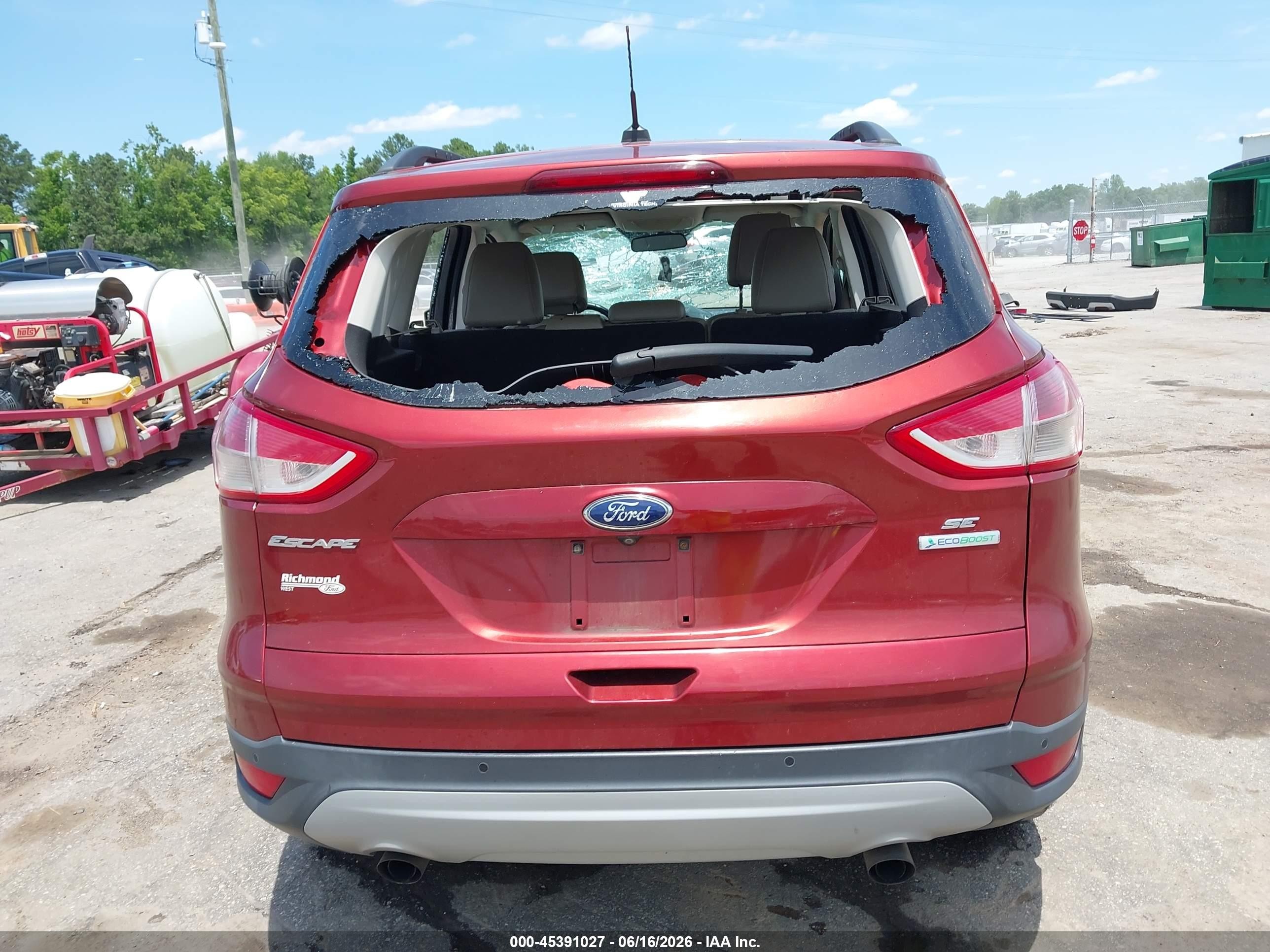 2014 Ford Escape Se Red vin: 1FMCU0GX2EUD10277