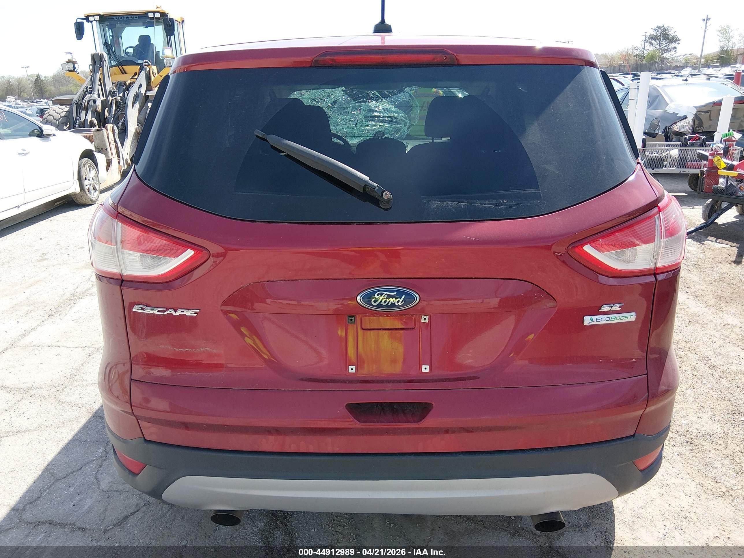 2014 Ford Escape Se Red vin: 1FMCU0GX2EUD24020