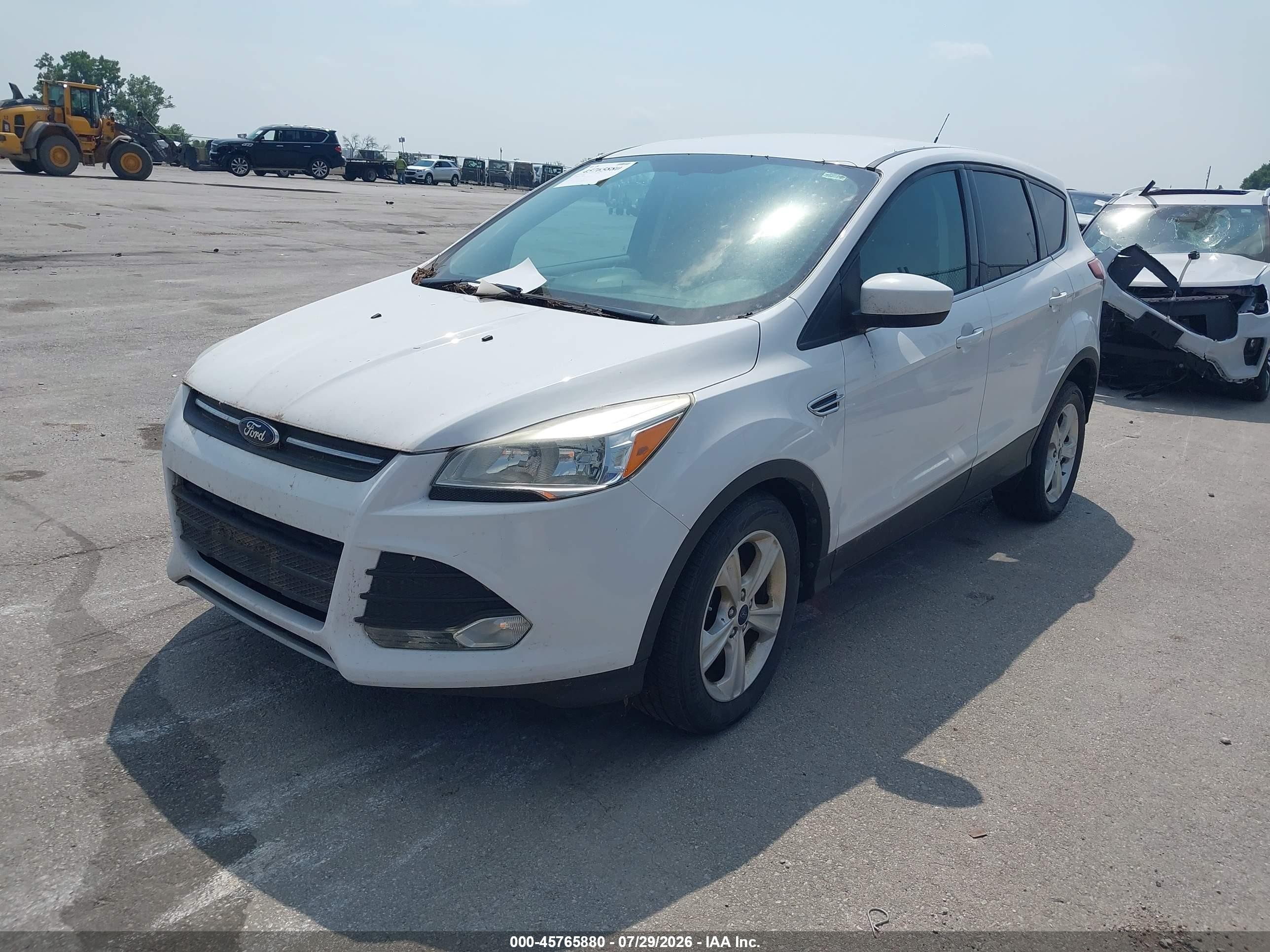 2014 Ford Escape Se White vin: 1FMCU0GX2EUD24633