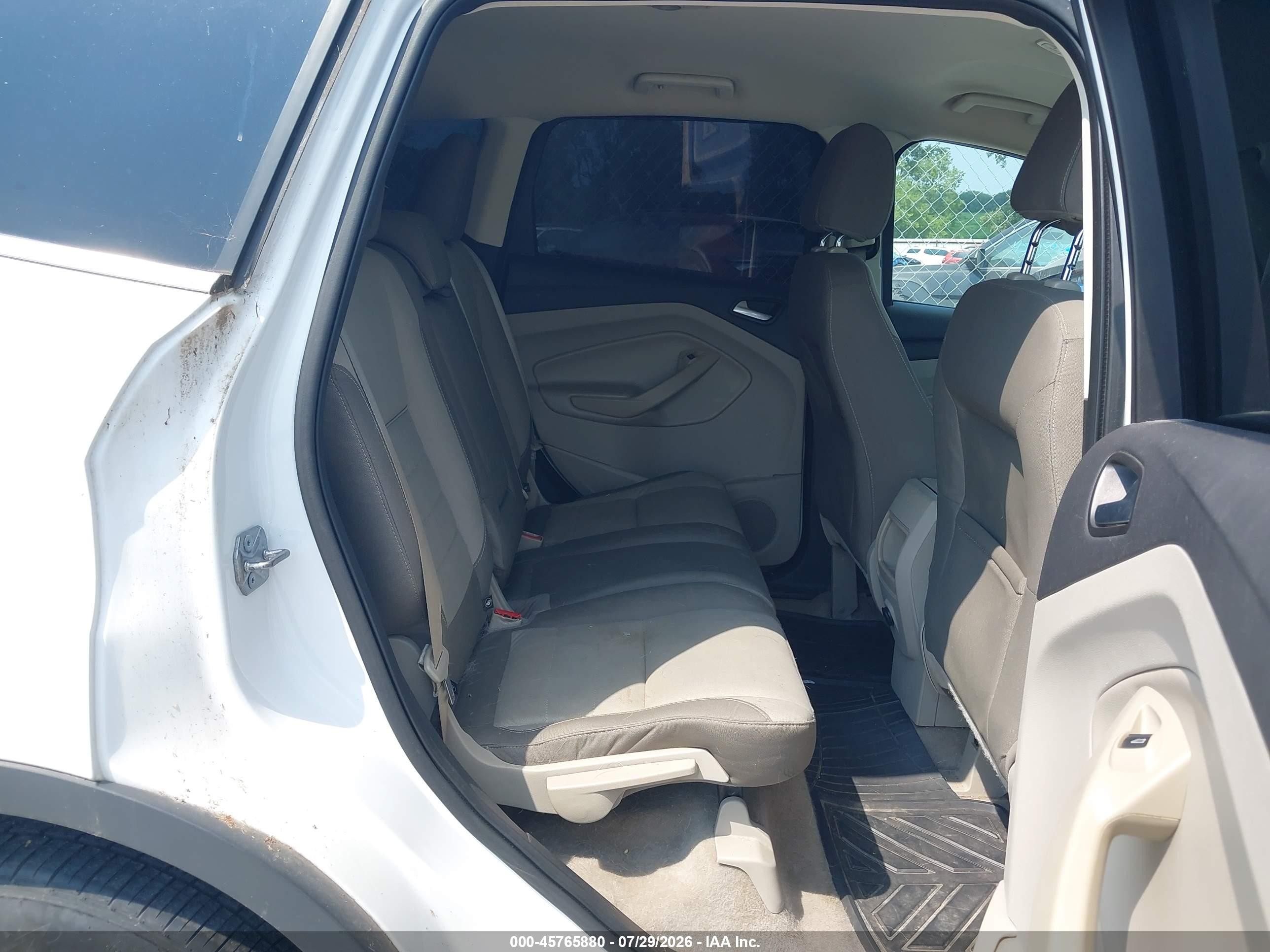 2014 Ford Escape Se White vin: 1FMCU0GX2EUD24633