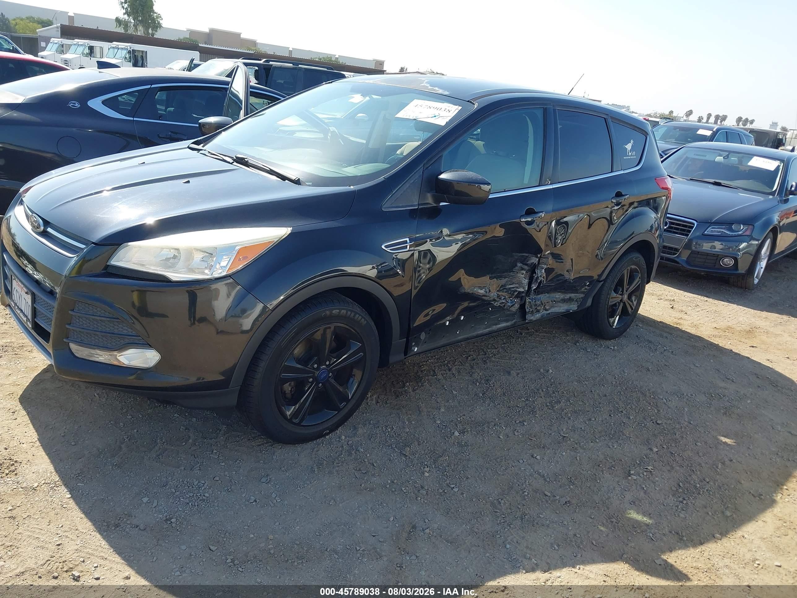 2014 Ford Escape Se Black vin: 1FMCU0GX2EUD65974