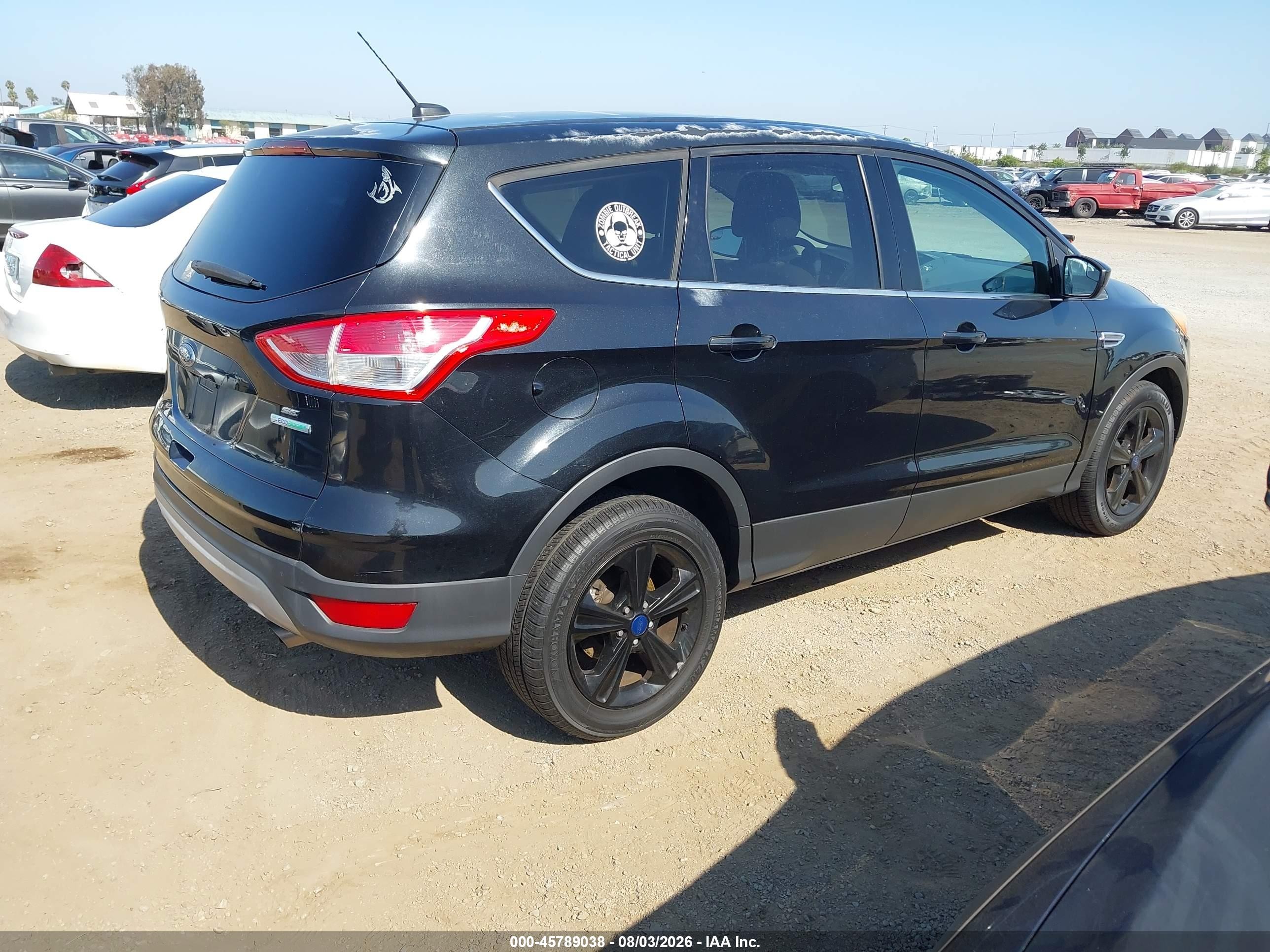 2014 Ford Escape Se Black vin: 1FMCU0GX2EUD65974