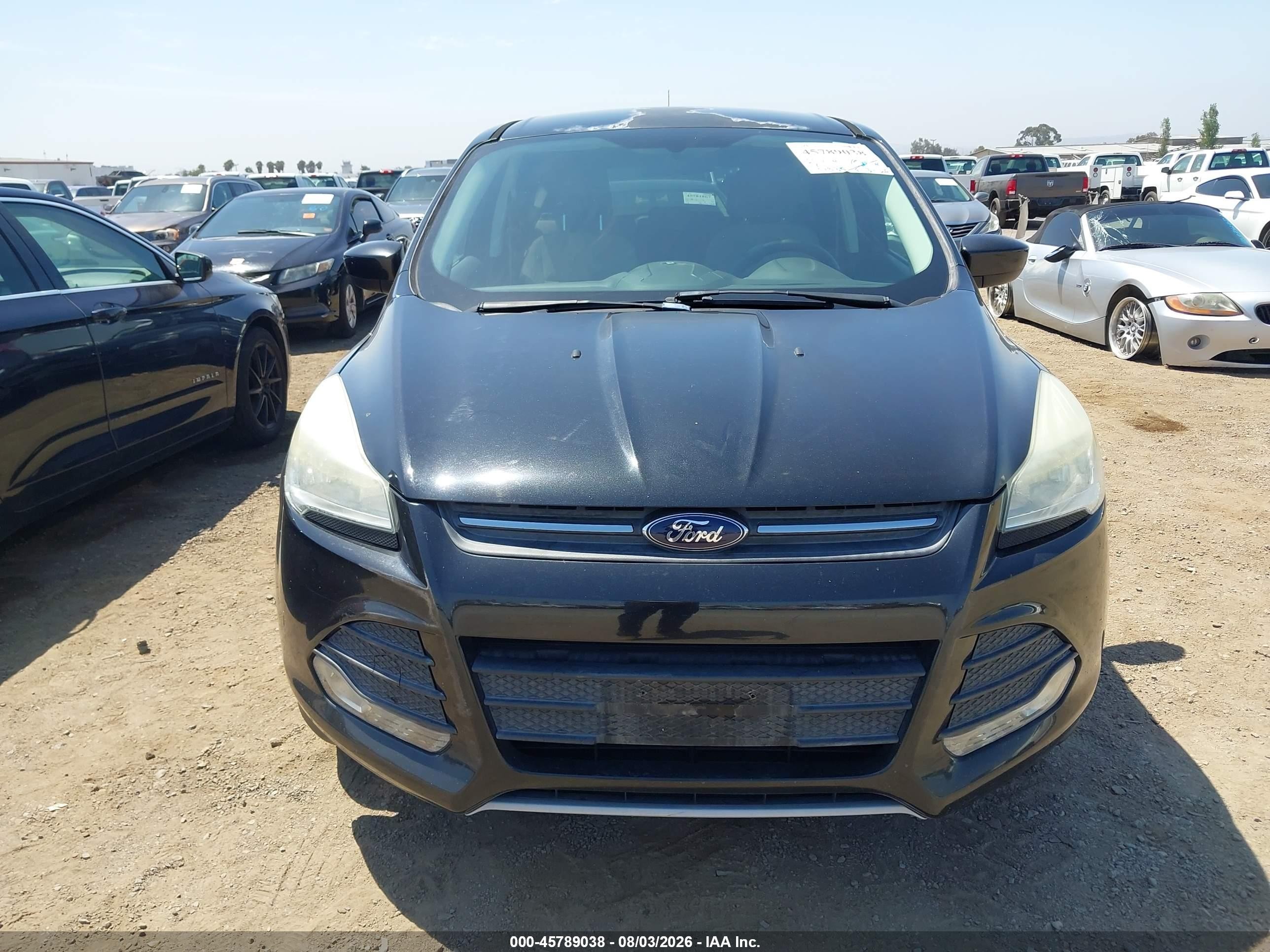 2014 Ford Escape Se Black vin: 1FMCU0GX2EUD65974