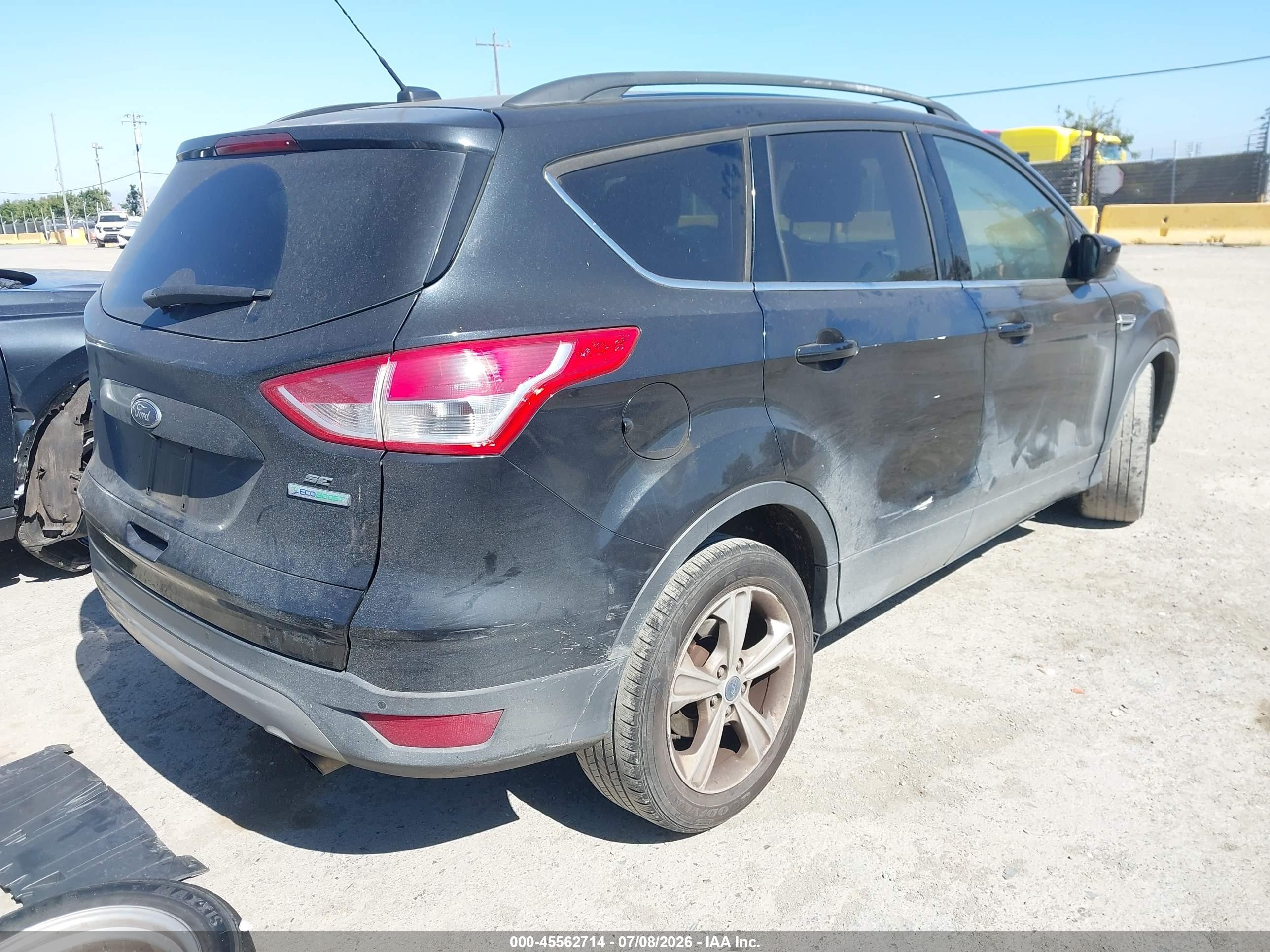 2014 Ford Escape Se Black vin: 1FMCU0GX2EUD76313