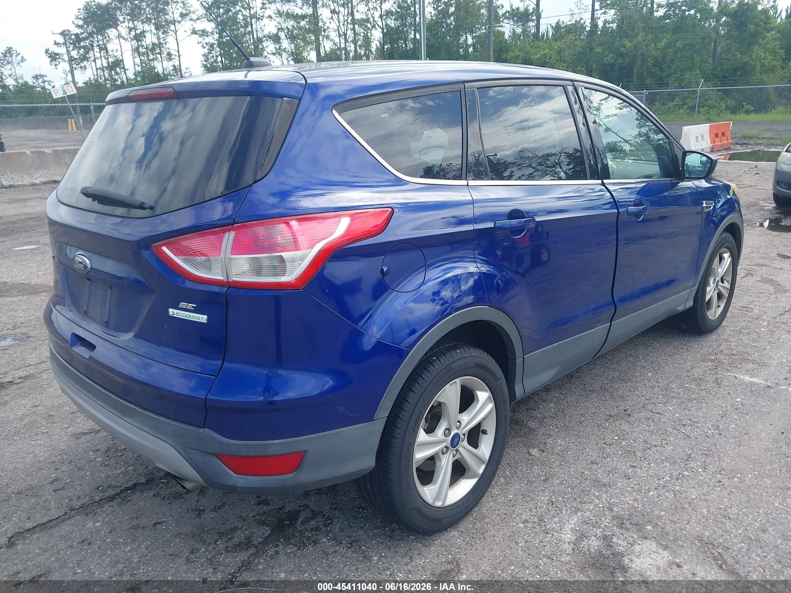 2014 Ford Escape Se Blue vin: 1FMCU0GX2EUE12520