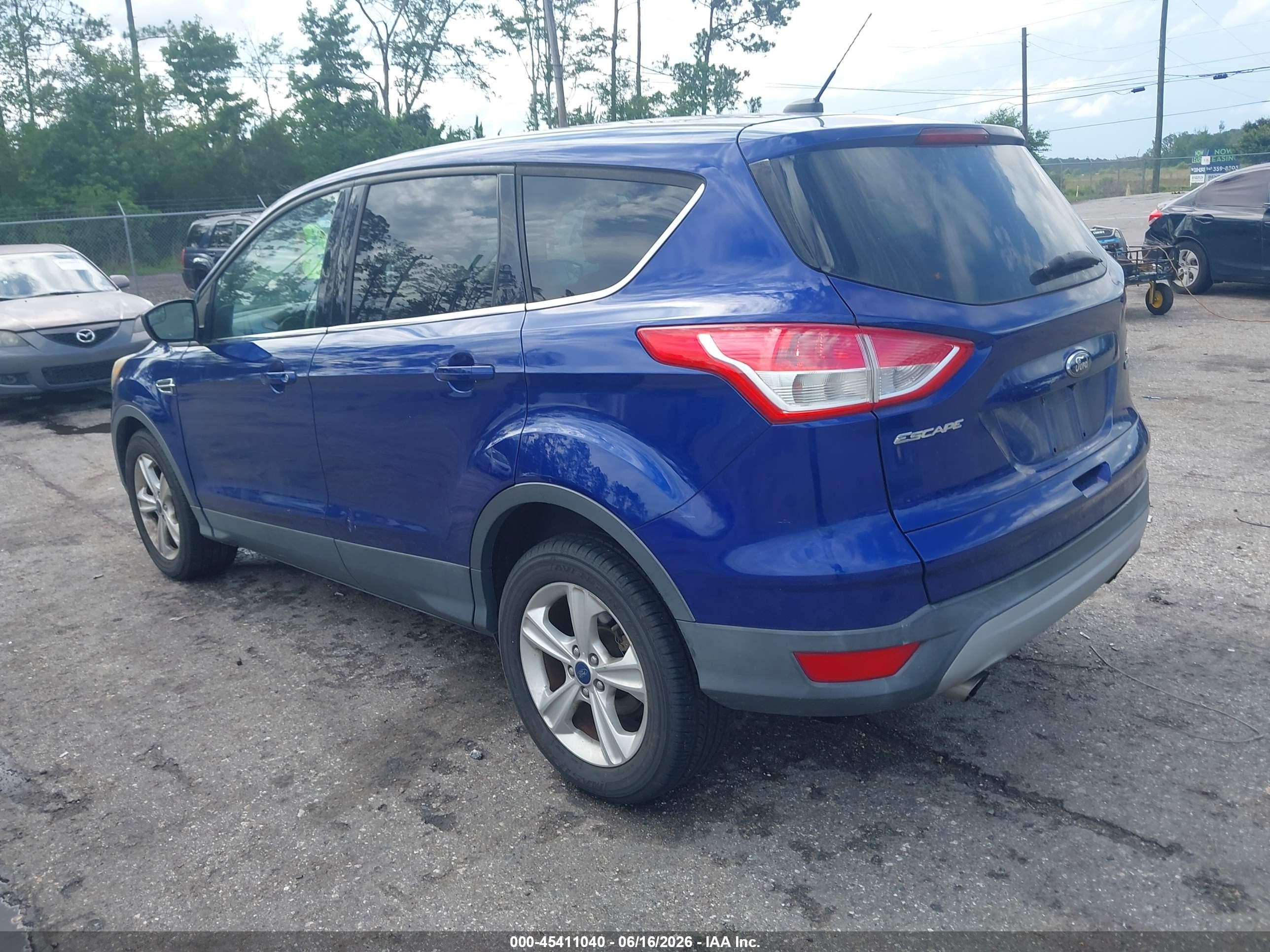 2014 Ford Escape Se Blue vin: 1FMCU0GX2EUE12520