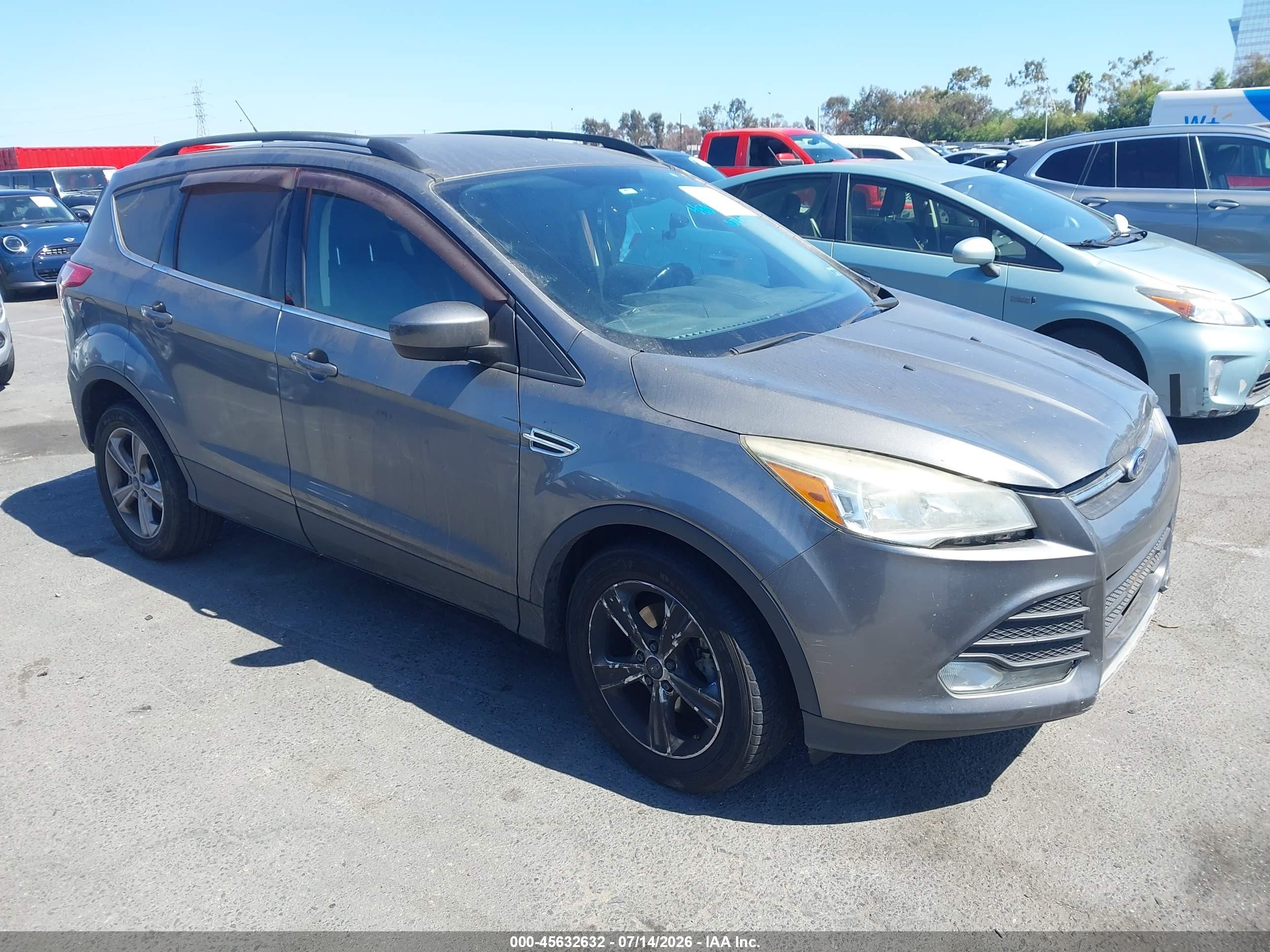 2014 Ford Escape Se Gray vin: 1FMCU0GX2EUE25798