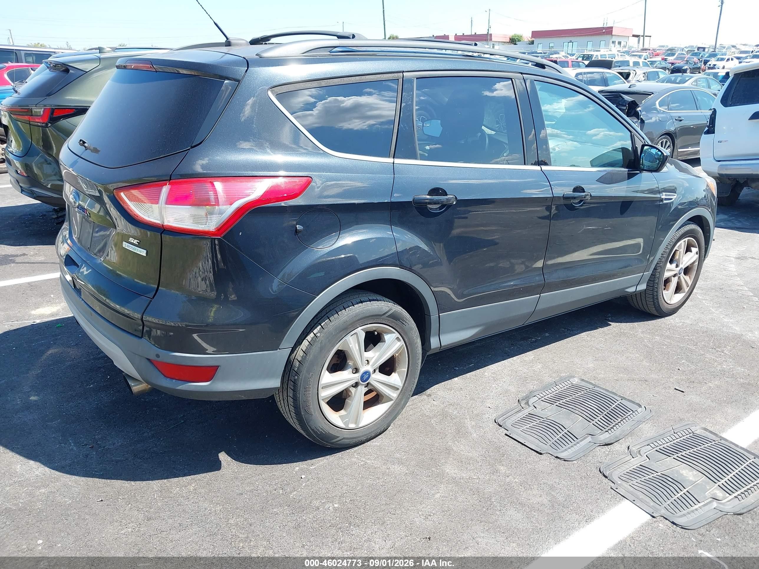2015 Ford Escape Se Black vin: 1FMCU0GX2FUB33537