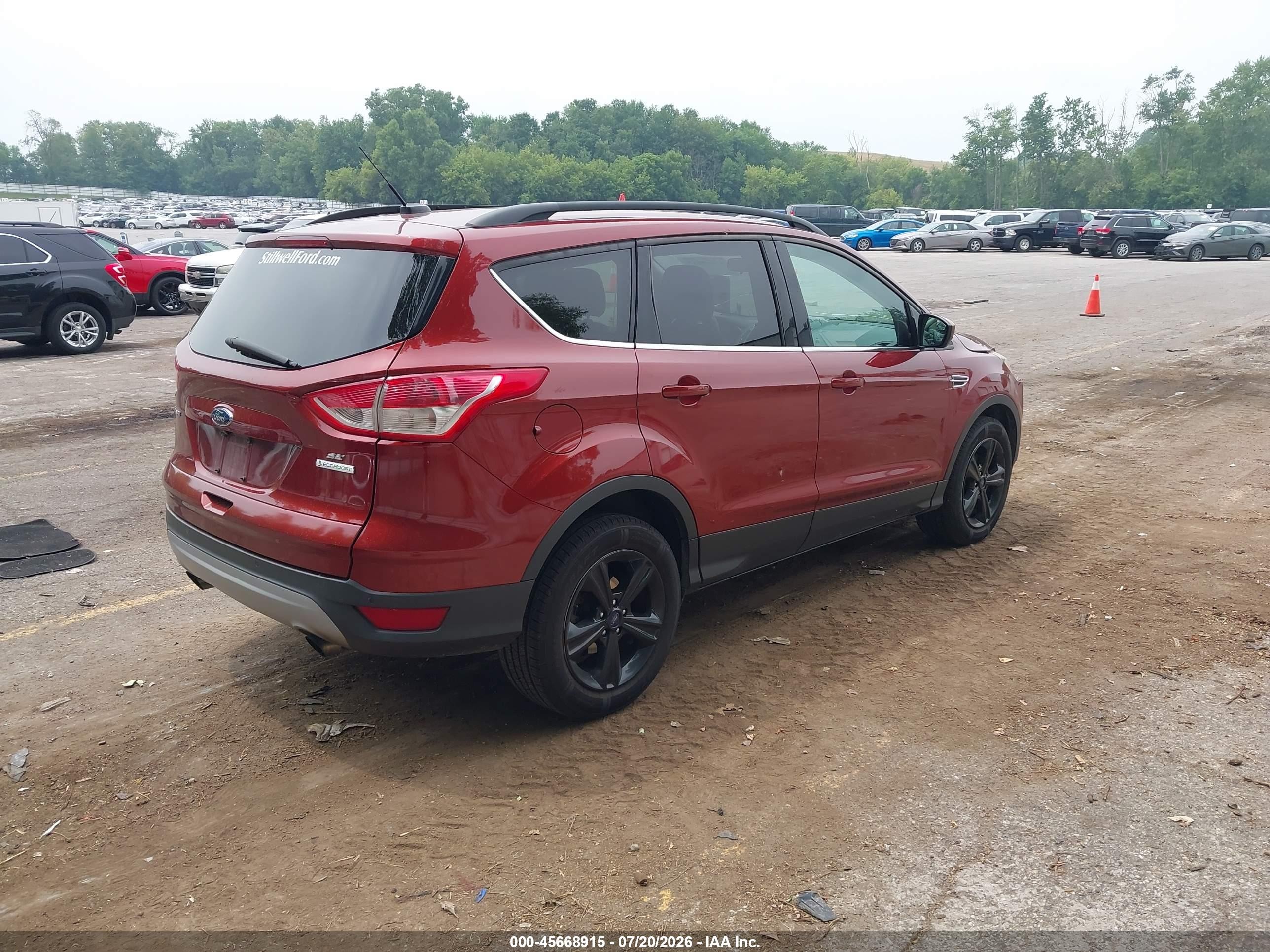 2015 Ford Escape Se Orange vin: 1FMCU0GX2FUB92913