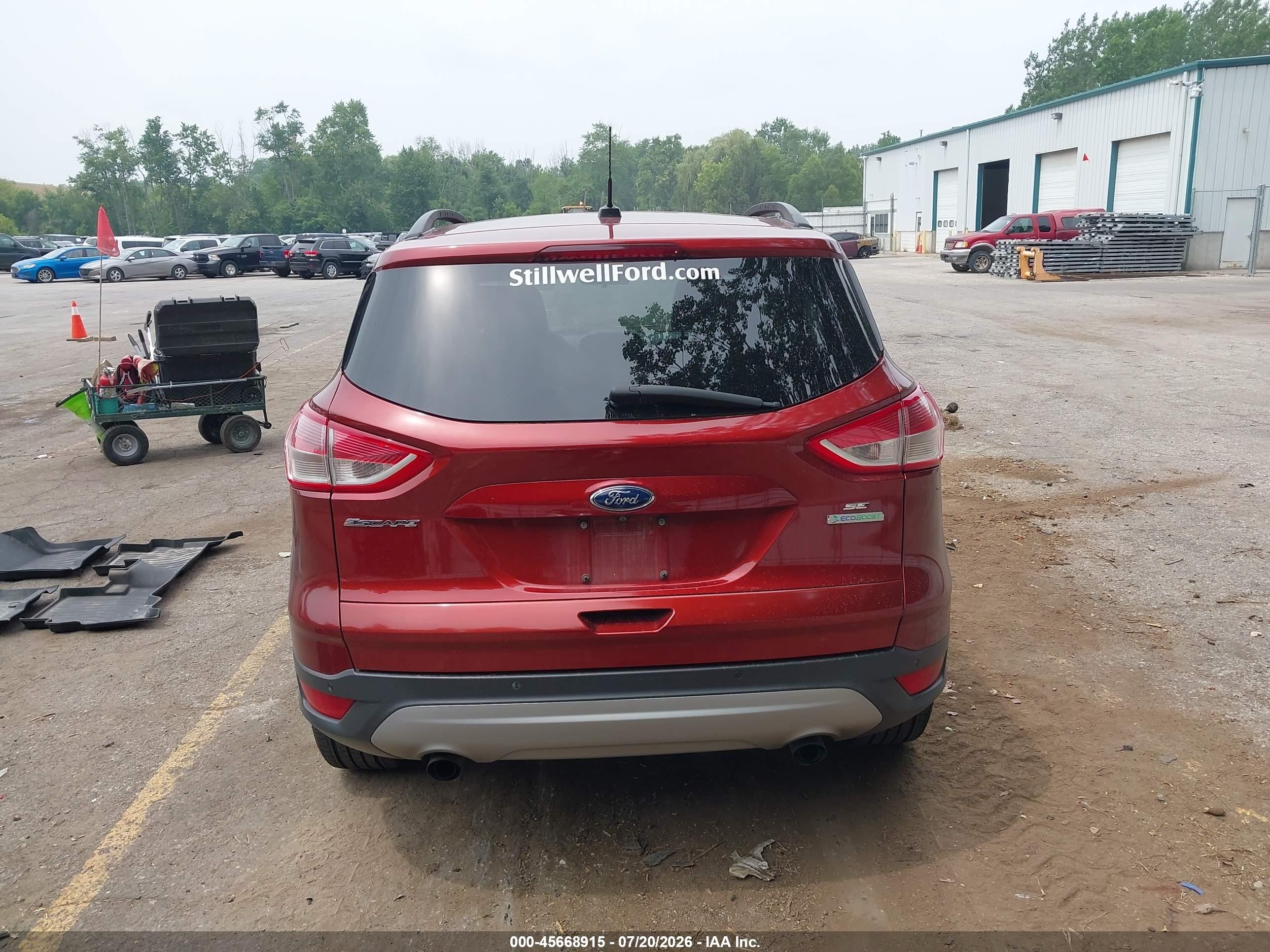2015 Ford Escape Se Orange vin: 1FMCU0GX2FUB92913
