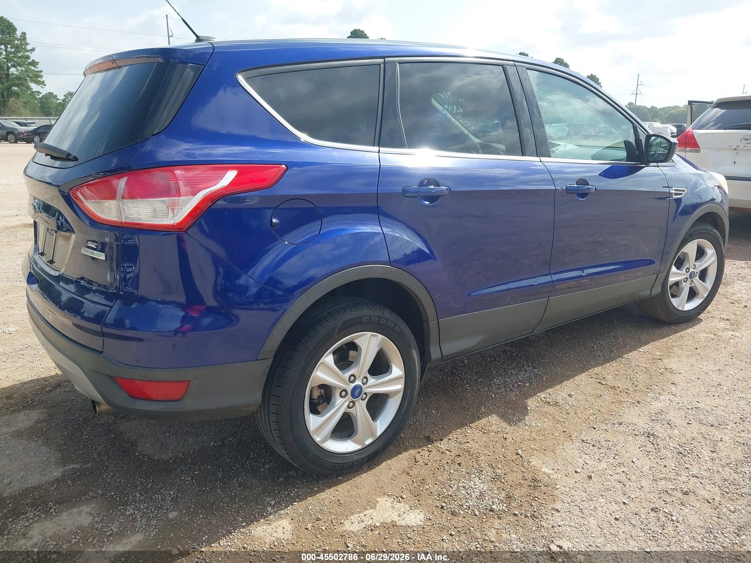 2013 Ford Escape Se Blue vin: 1FMCU0GX3DUA29152
