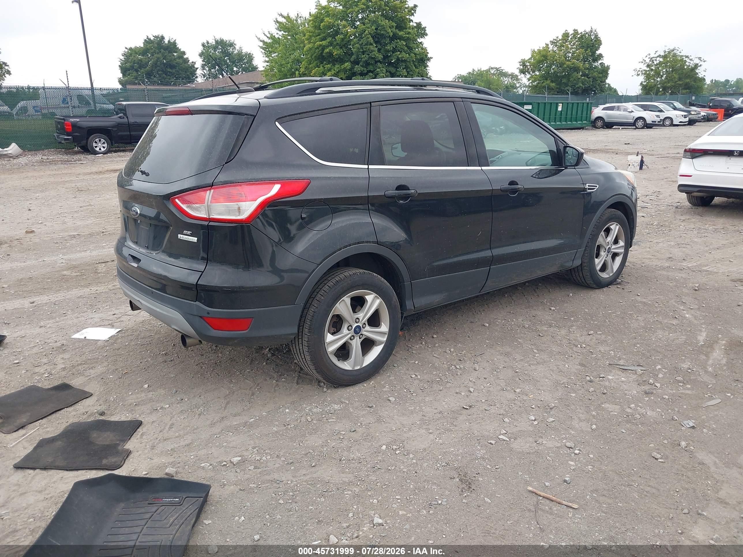 2013 Ford Escape Se Black vin: 1FMCU0GX3DUB10443