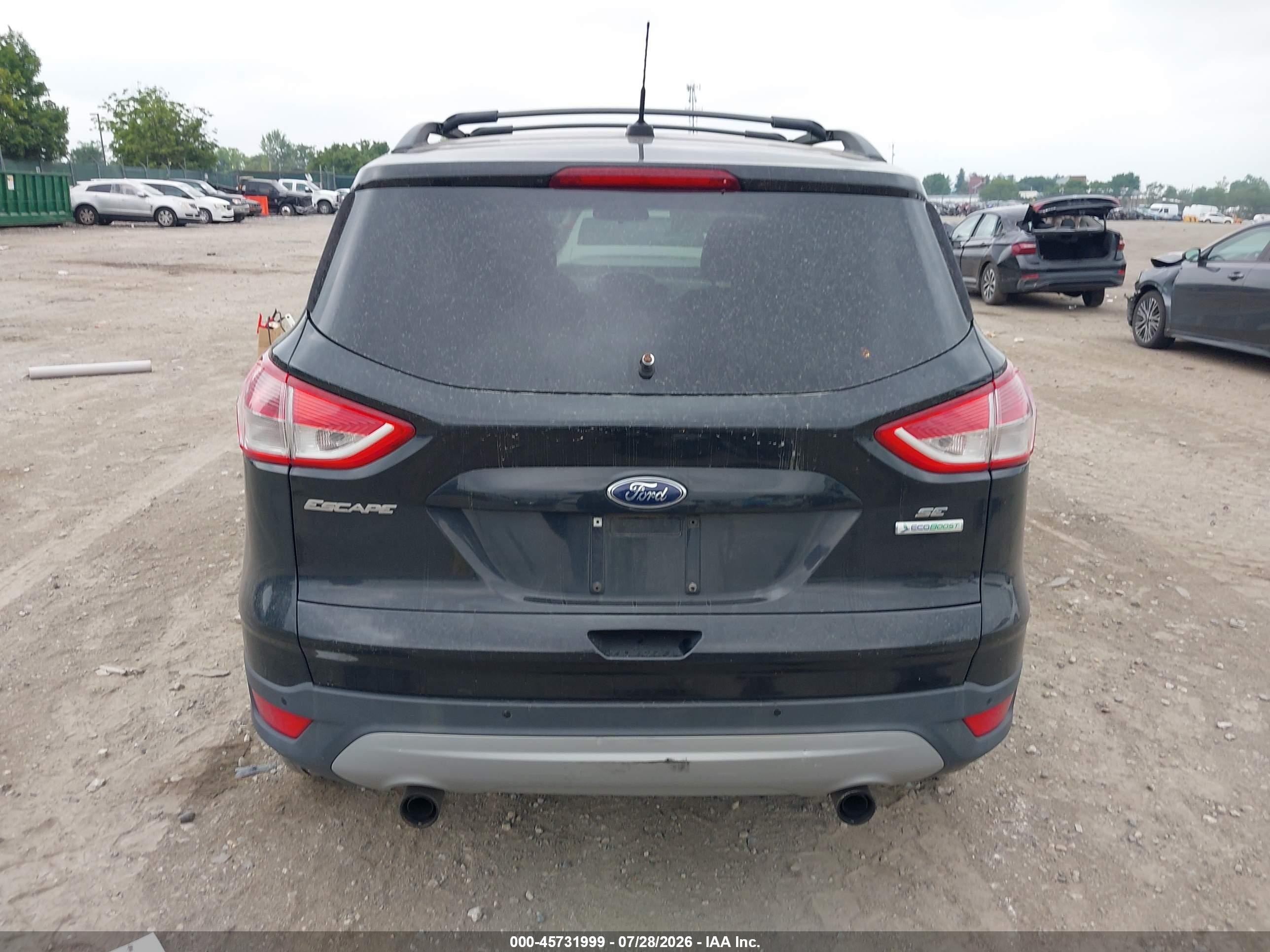 2013 Ford Escape Se Black vin: 1FMCU0GX3DUB10443