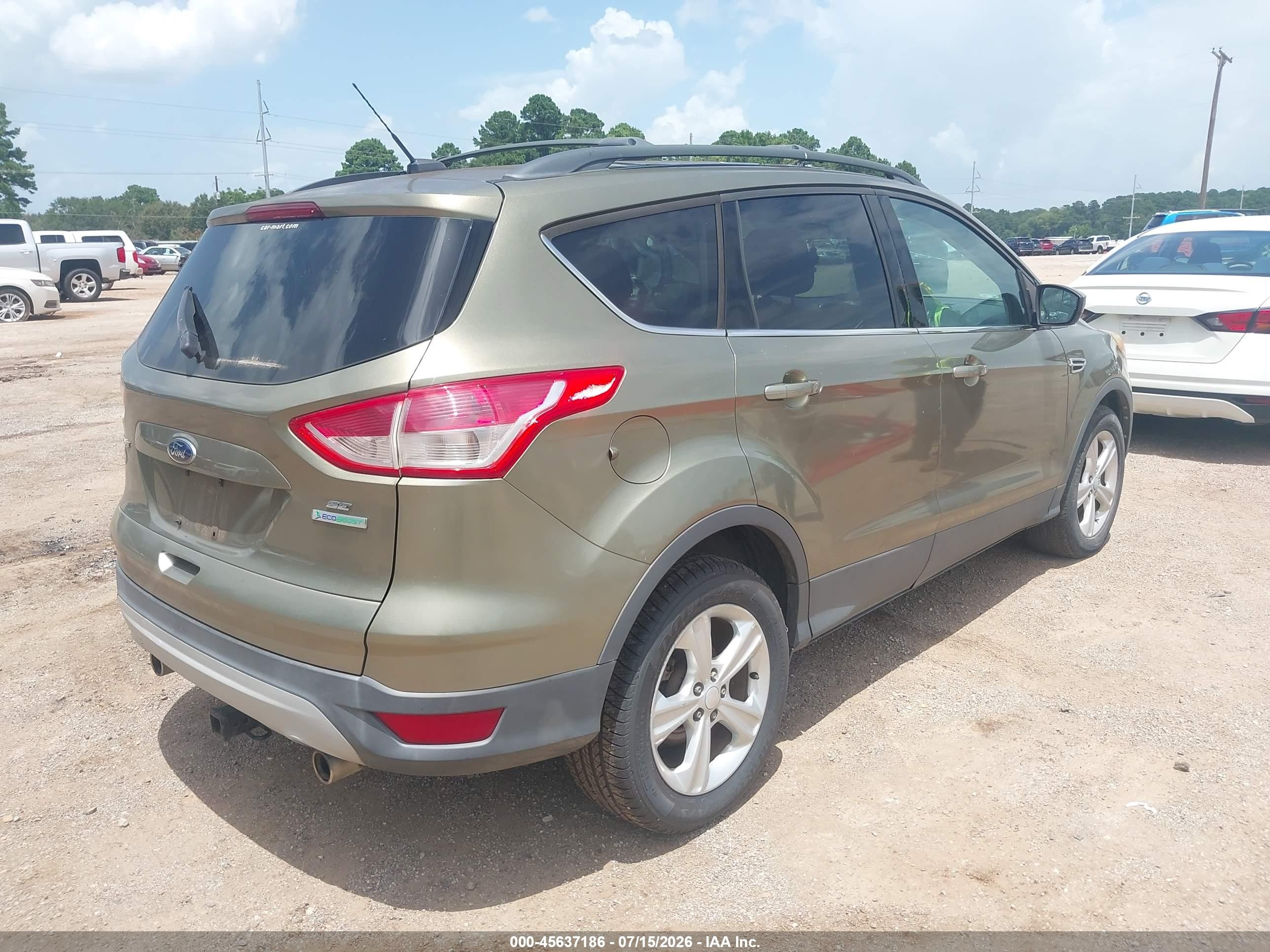 2013 Ford Escape Se Green vin: 1FMCU0GX3DUC32039