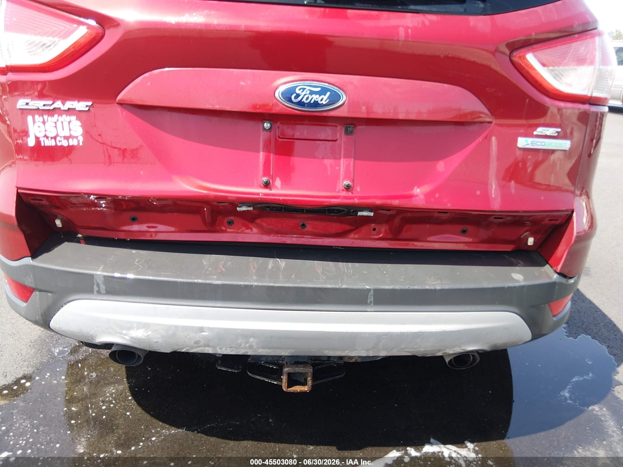 2013 Ford Escape Se Red vin: 1FMCU0GX3DUD53654