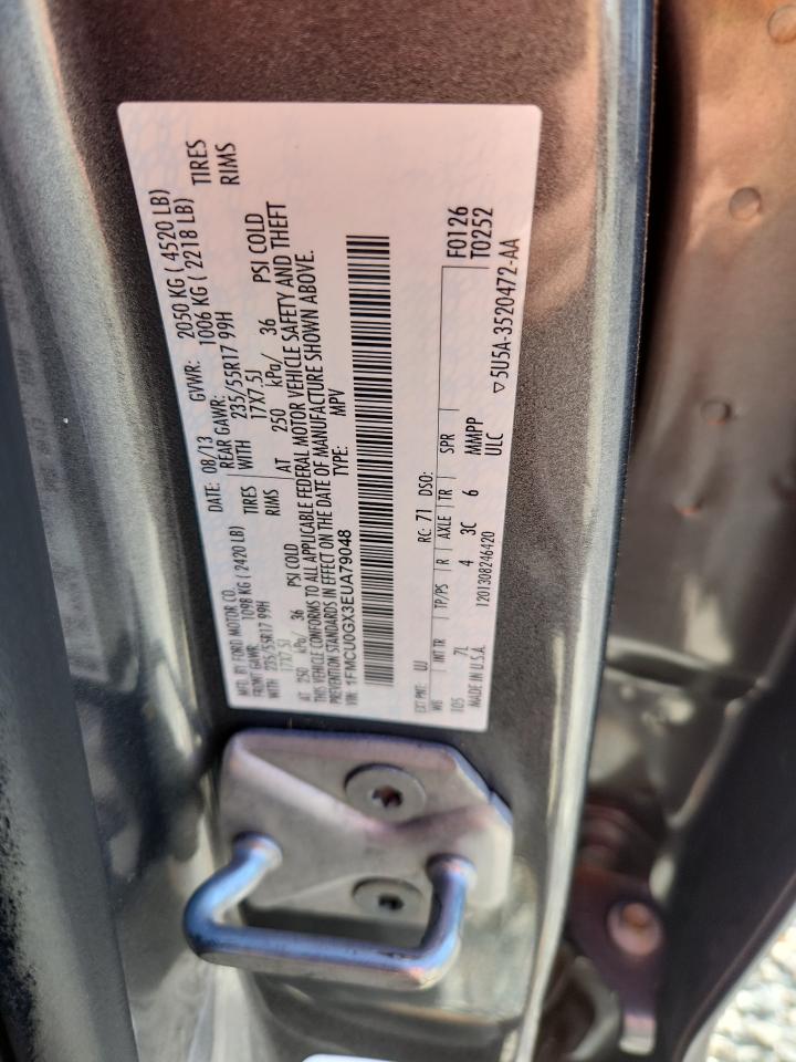 2014 Ford Escape Черный vin: 1FMCU0GX3EUA79048