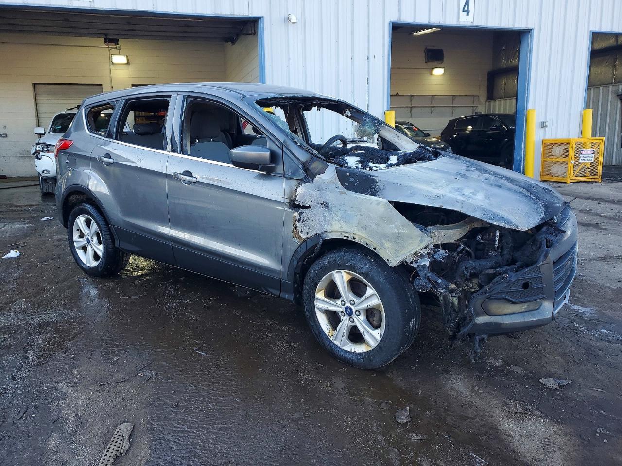 2014 Ford Escape Se Gray vin: 1FMCU0GX3EUA98425