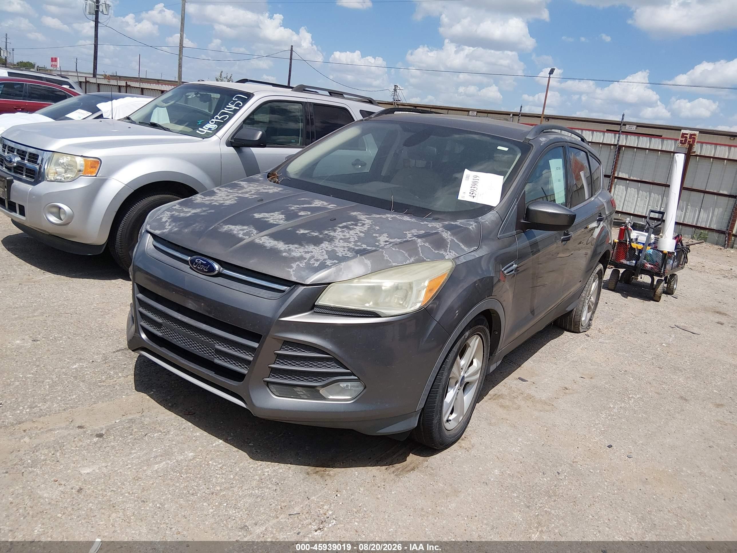 2014 Ford Escape Se Gray vin: 1FMCU0GX3EUB84642